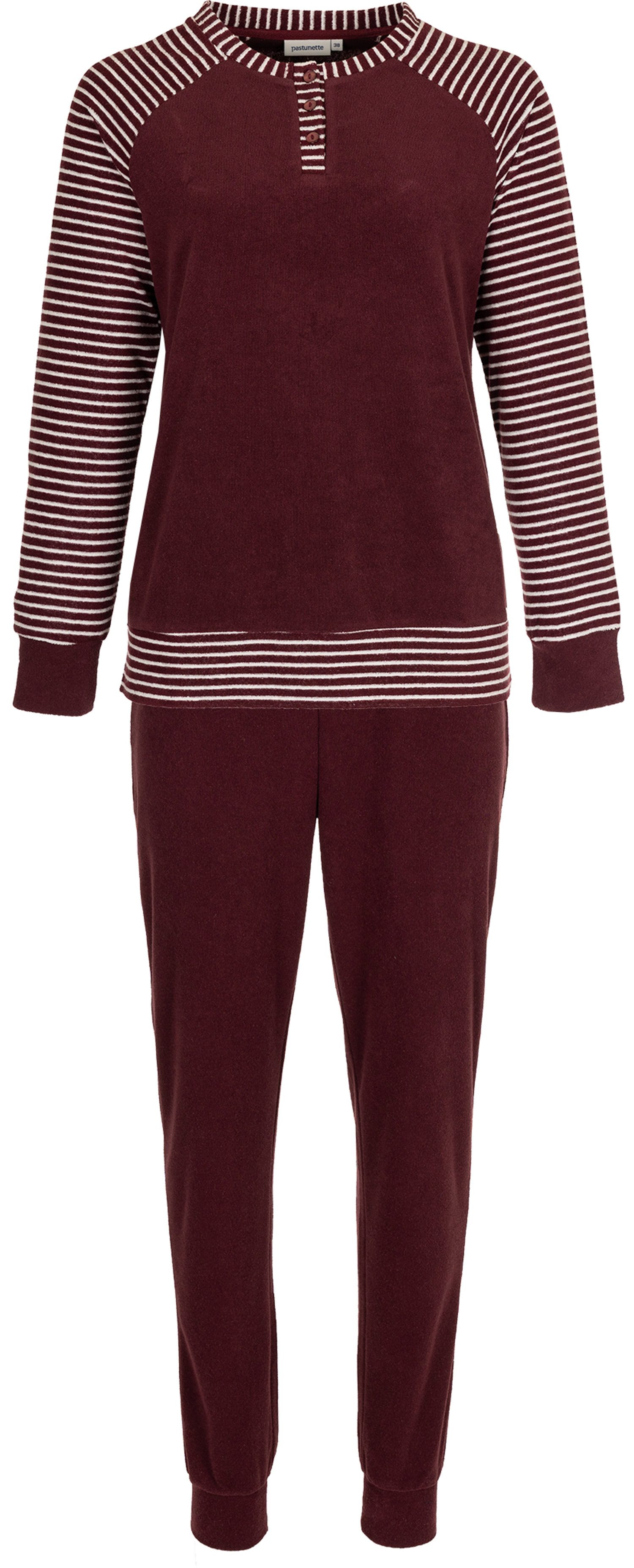 Pastunette Schlafanzug Damen Frottee Pyjama (2 tlg) Modisches Design günstig online kaufen