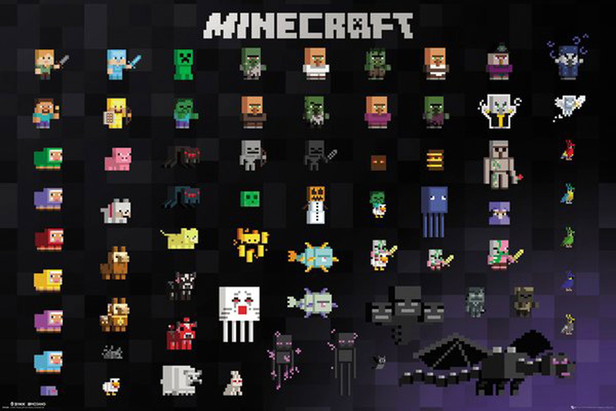 Poster Minecraft - Poster - Pixel Sprites günstig online kaufen