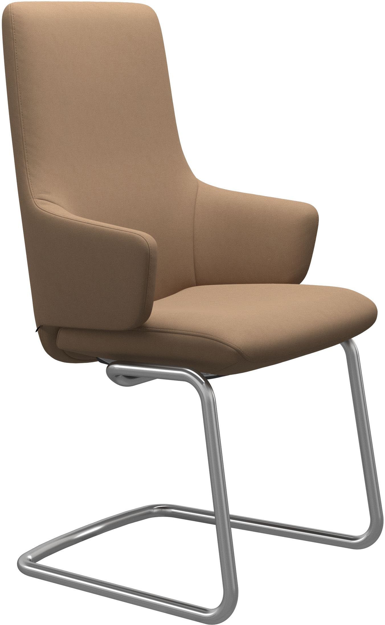 Stressless® Polsterstuhl Laurel, High Back mit Armlehne, Größe L, mit Beinen aus Stahl in Chrom