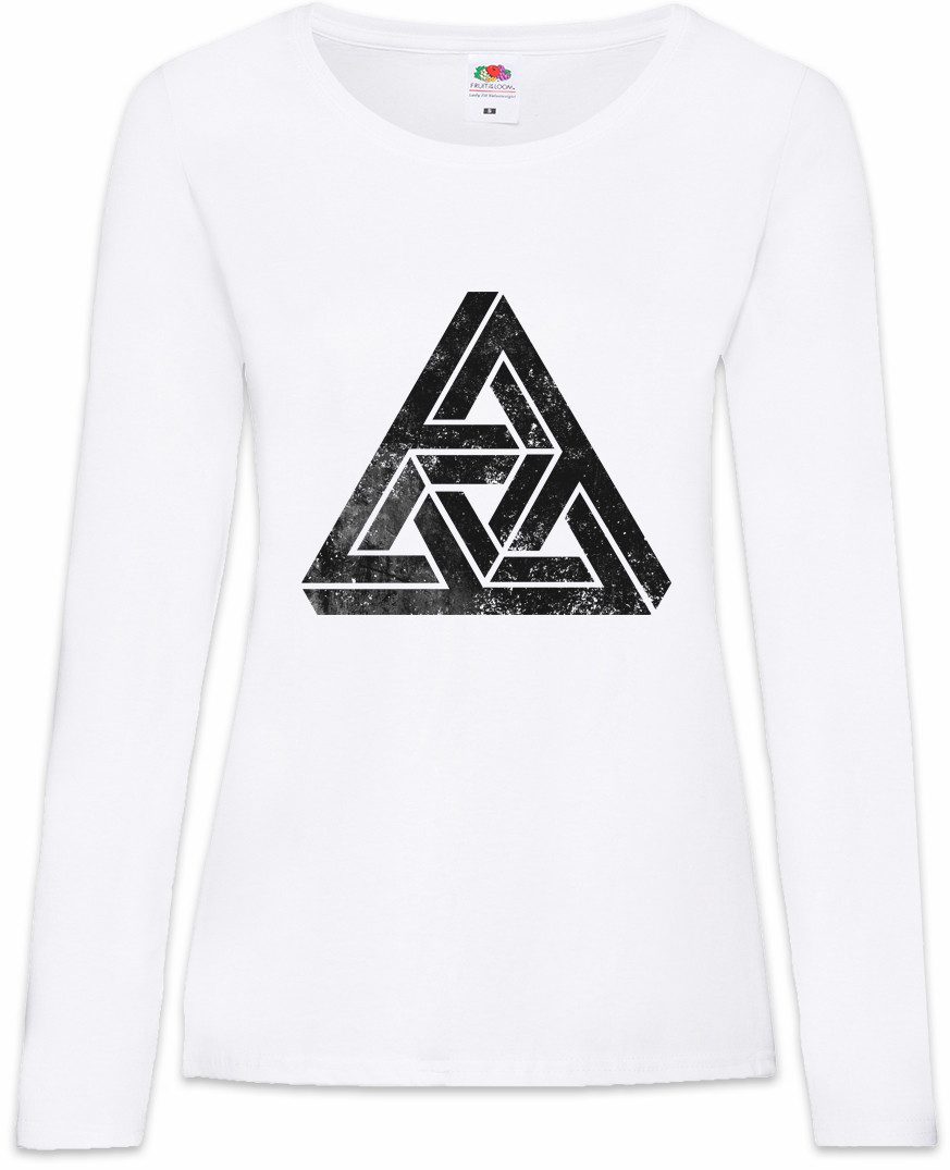 Urban Backwoods Langarmshirt Penrose Logo Sign IV Damen Langarmshirt Big Geek Triangle Bang Freak (1-tlg) TBBT Theory Parkett Treppe