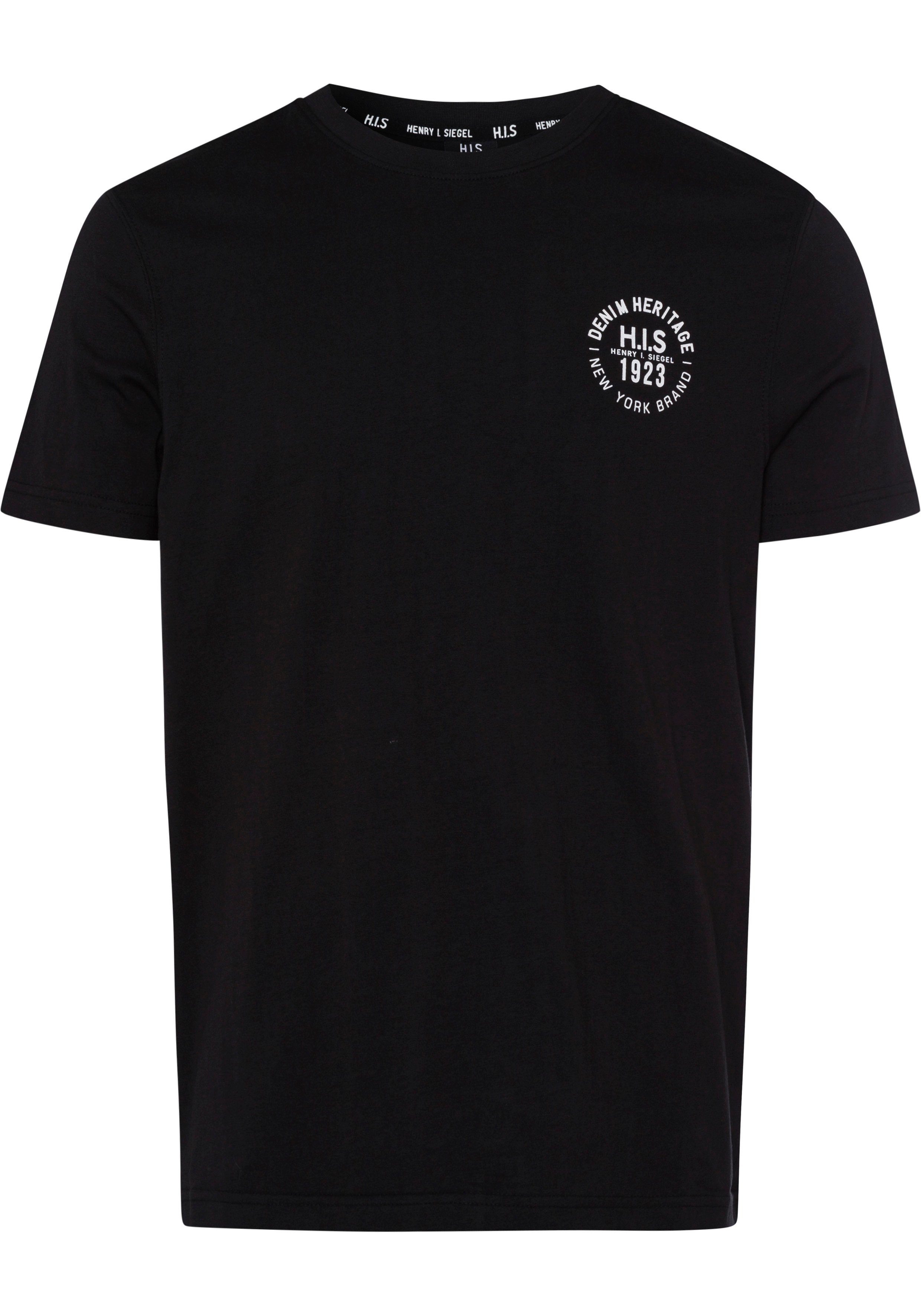 H.I.S T-Shirt (Packung, 3-tlg., 3er-Pack) schmal geschnitten, bedrucktes Design, aus 100% Baumwolle