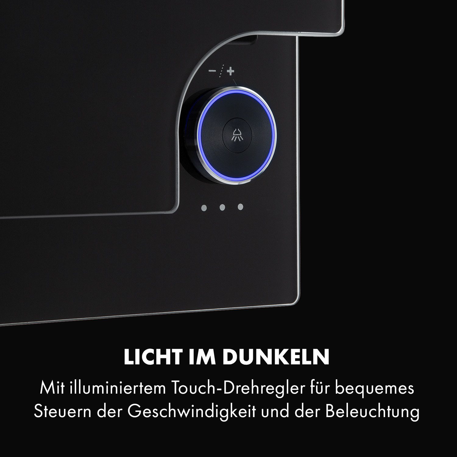Klarstein Deckenhaube Amelia Dunstabzugshaube 123W 60x47x23,5cm LED-Beleuchtung Touch Glas – Bild 4 von 5
