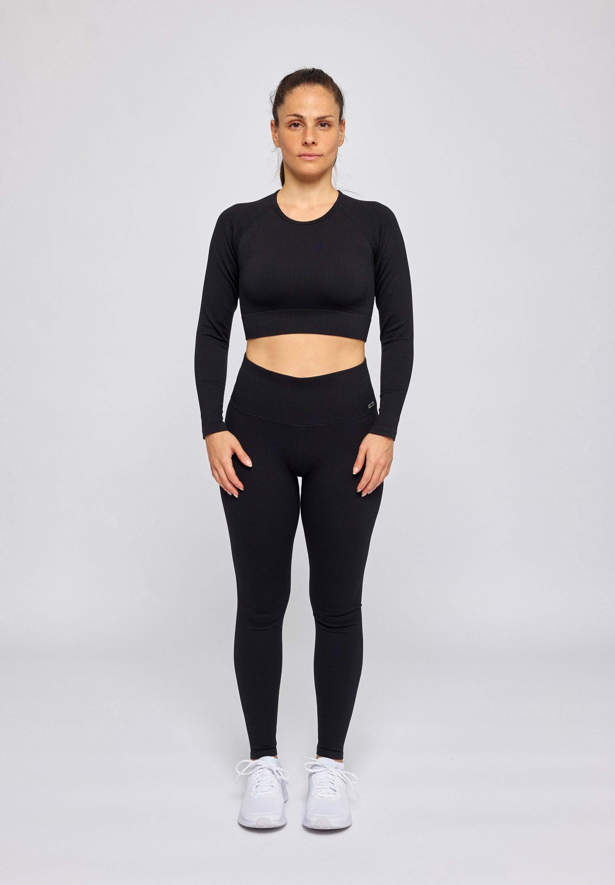 SNOCKS Highwaist Leggings Gerippte Leggings (1-tlg) seamless und blickdicht, perfekt für den Sport