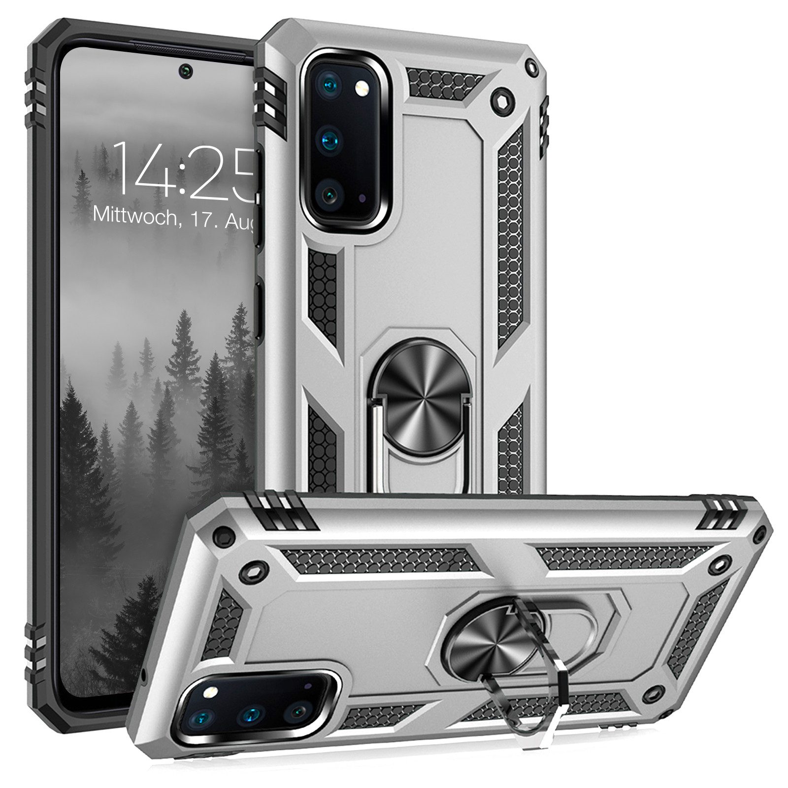 Tec-Expert Handyhülle Outdoor Cover Hülle für Samsung Galaxy S20 6.2 Zoll, 6.2, Premium Hülle aus verstärktem Polycarbonat