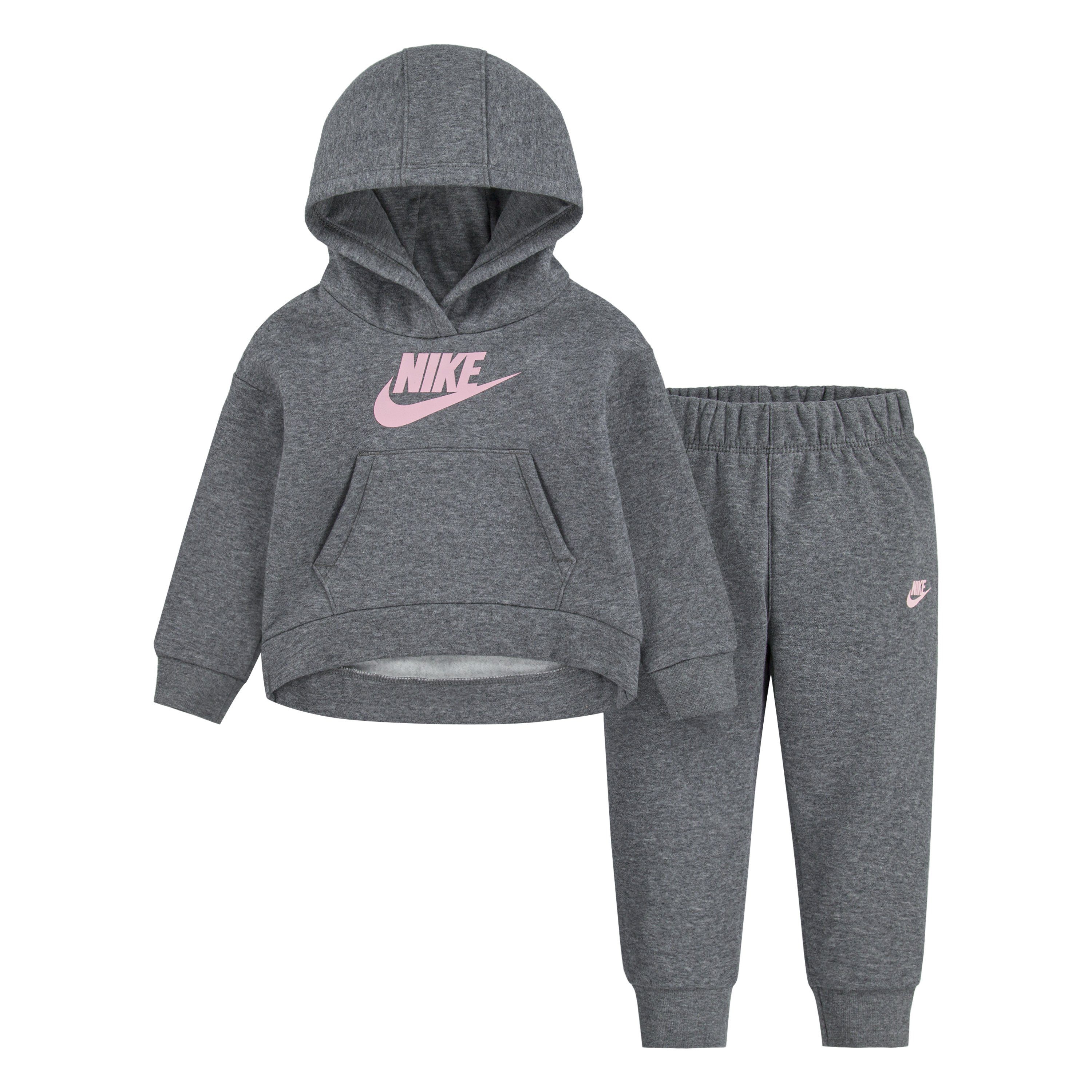 CLUB FLEECE SET Sportswear Nike Jogginganzug grau-meliert
