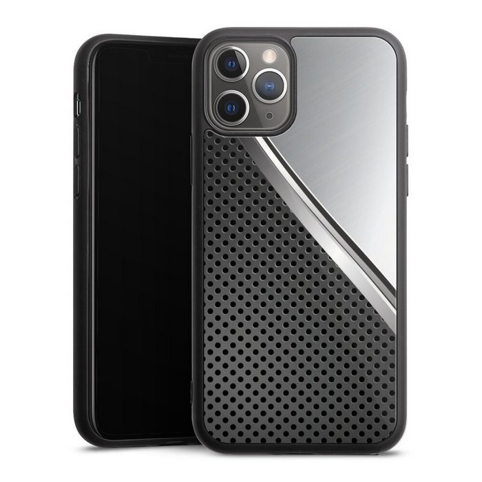 DeinDesign Handyhülle Carbon Stahl Metall Duo Metal Surface Apple iPhone 11 Pro Gallery Case Glas Hülle