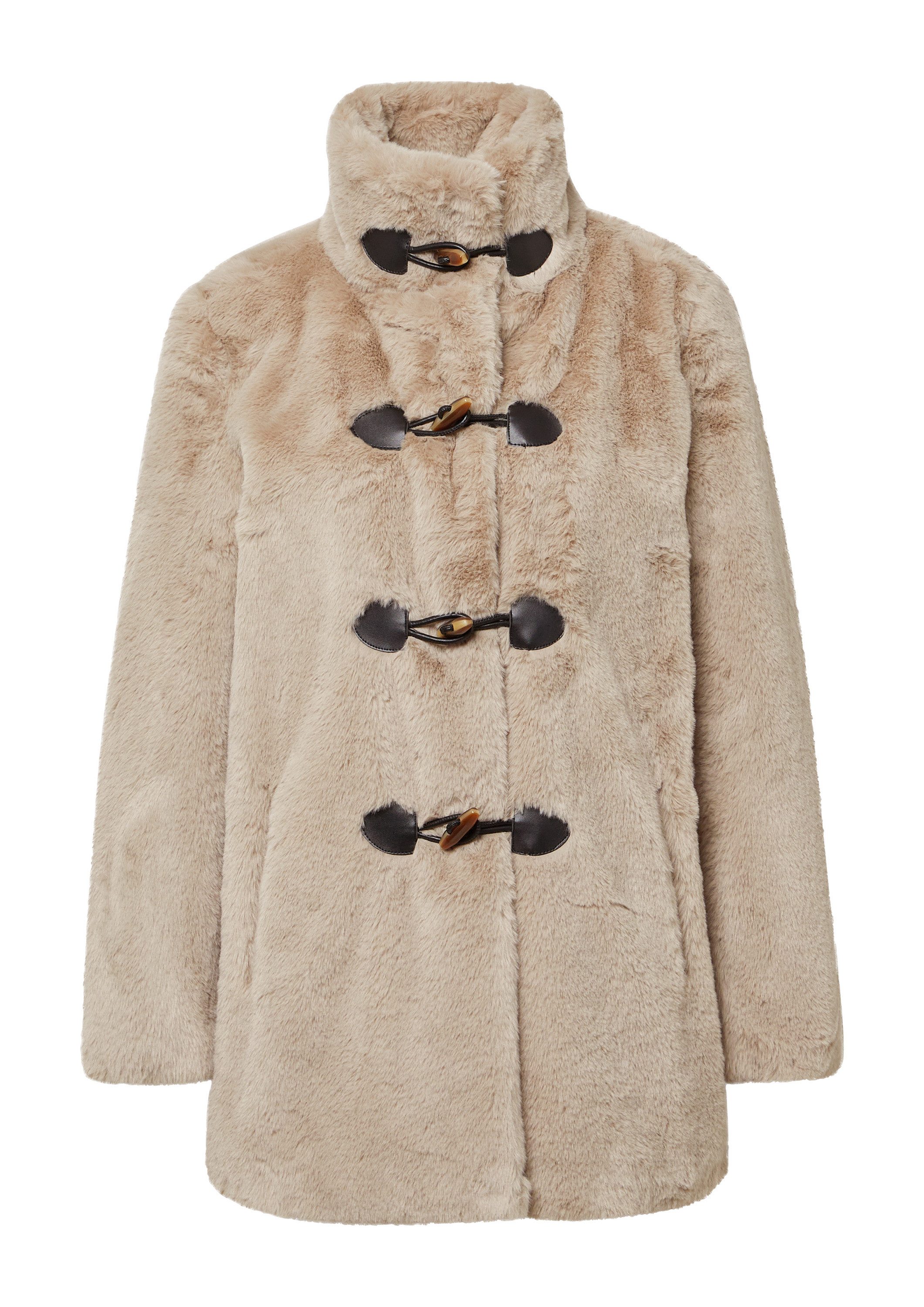 comma Funktionsjacke Outdoor-Jacke Jacke aus Fake Fur mit Duffle-Verschluss günstig online kaufen