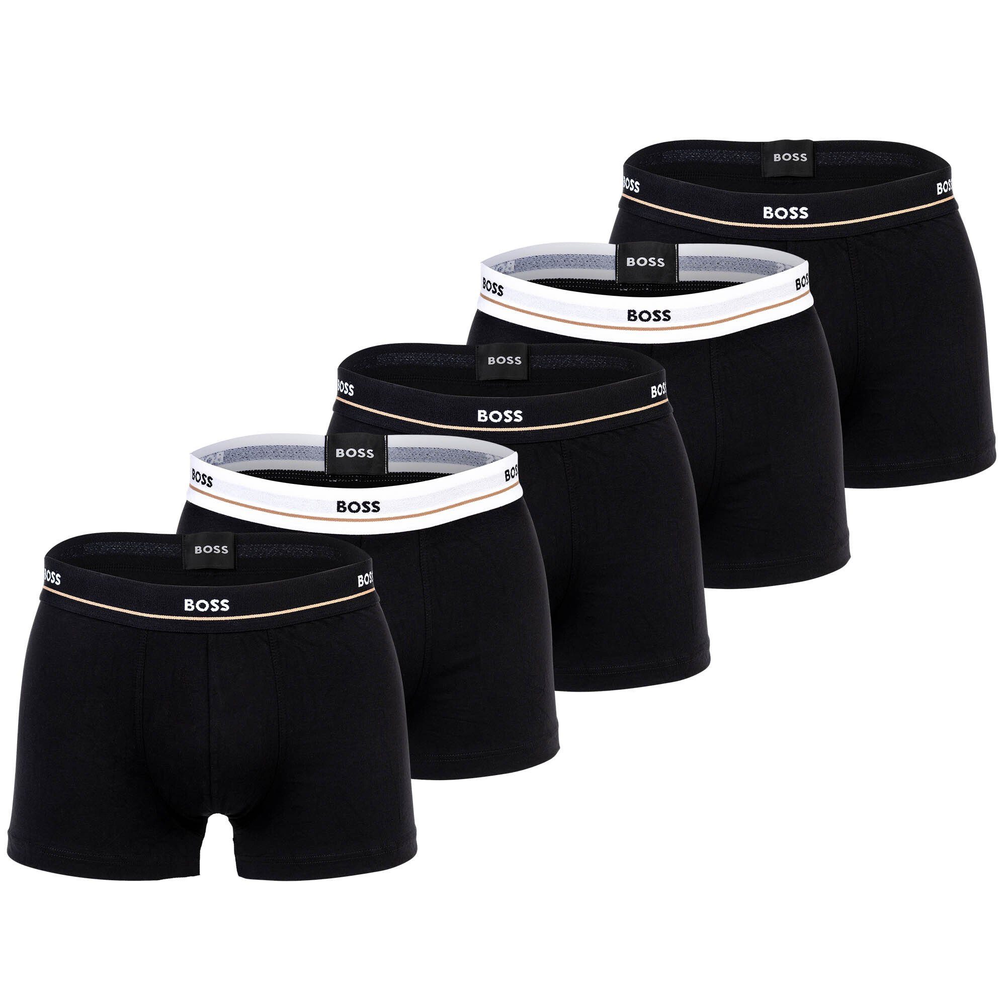BOSS Herren Trunk 3P - Badehose Mit Logo & Signature-Streifen