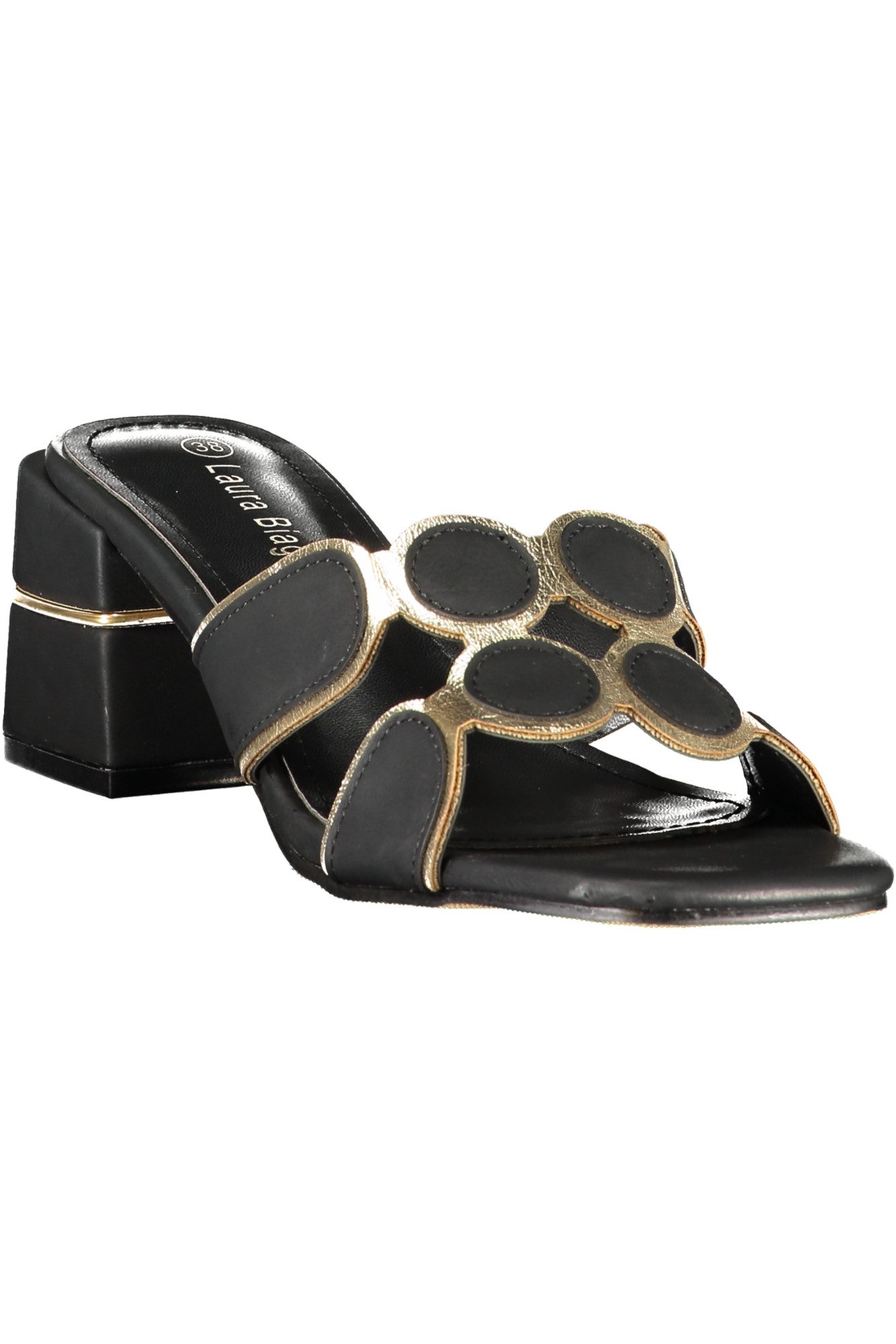 Laura Biagiotti Zehentrenner Elegante Damensandalen in Schwarz mit 5 cm Absatz