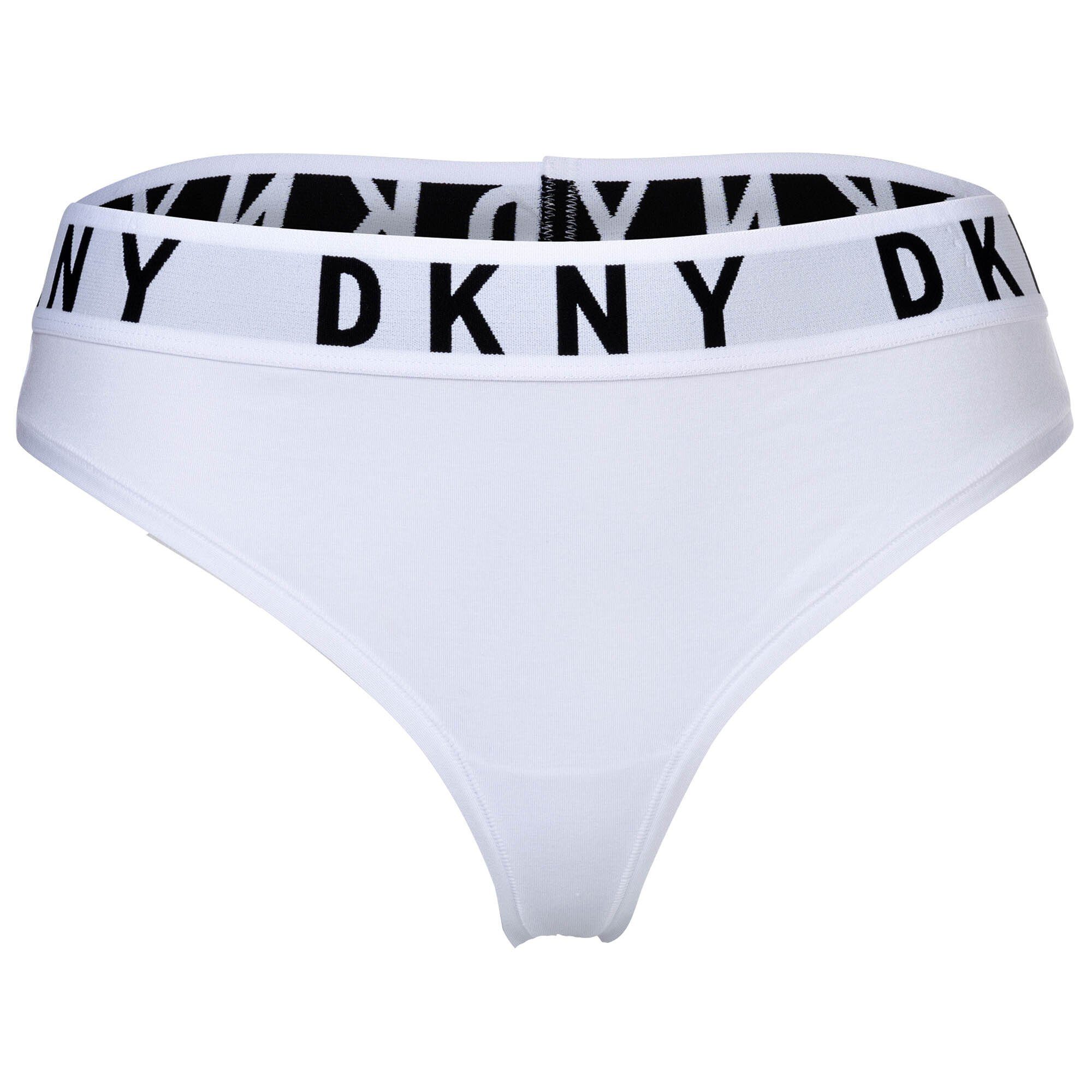 DKNY String Damen String - Tanga, Cotton Modal Stretch Weiß
