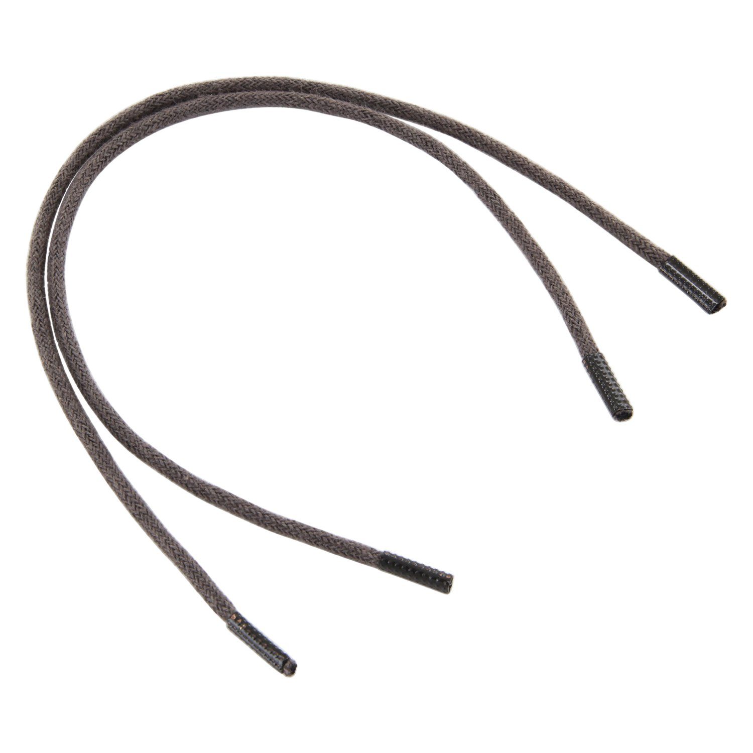 Rema Schnürsenkel Rema Schnürsenkel Dunkelgrau - rund - ca. 2,5 mm dünn für Sie nach Wunschlänge geschnitten und mit Metallenden versehen
