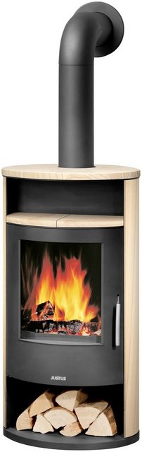 Justus Kaminofen Island 7, Sandstein, 6,5 kW, ext. Verbrennungsluftzufuhr, ovale Bauform