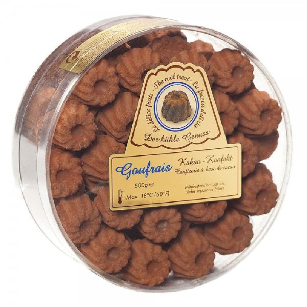 Goufrais Schokolade Kakaokonfekt Gugelhupf Rundbox (500g)
