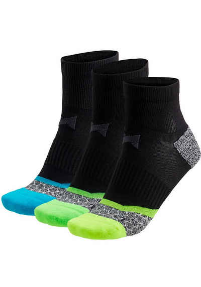 XTREME sockswear Kurzsocken (3-Paar) mit verstärkter Ferse