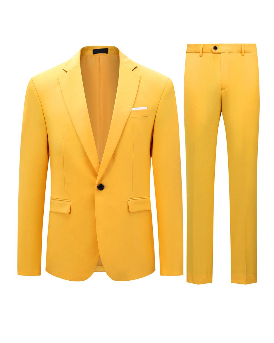 Allthemen Anzug (2 tlg) Slim Fit Ein Knopf Herrenanzug im eleganten Look günstig online kaufen