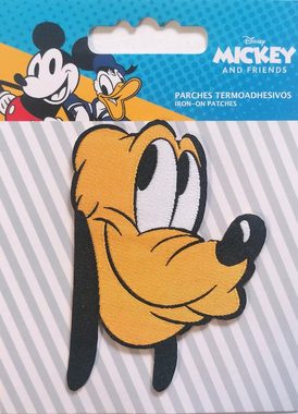 Disney Aufnäher Bügelbild, Aufbügler, Applikationen, Patches, Flicken, zum aufbügeln, Polyester, Mickey Mouse Pluto - Größe: 0 x 0 cm
