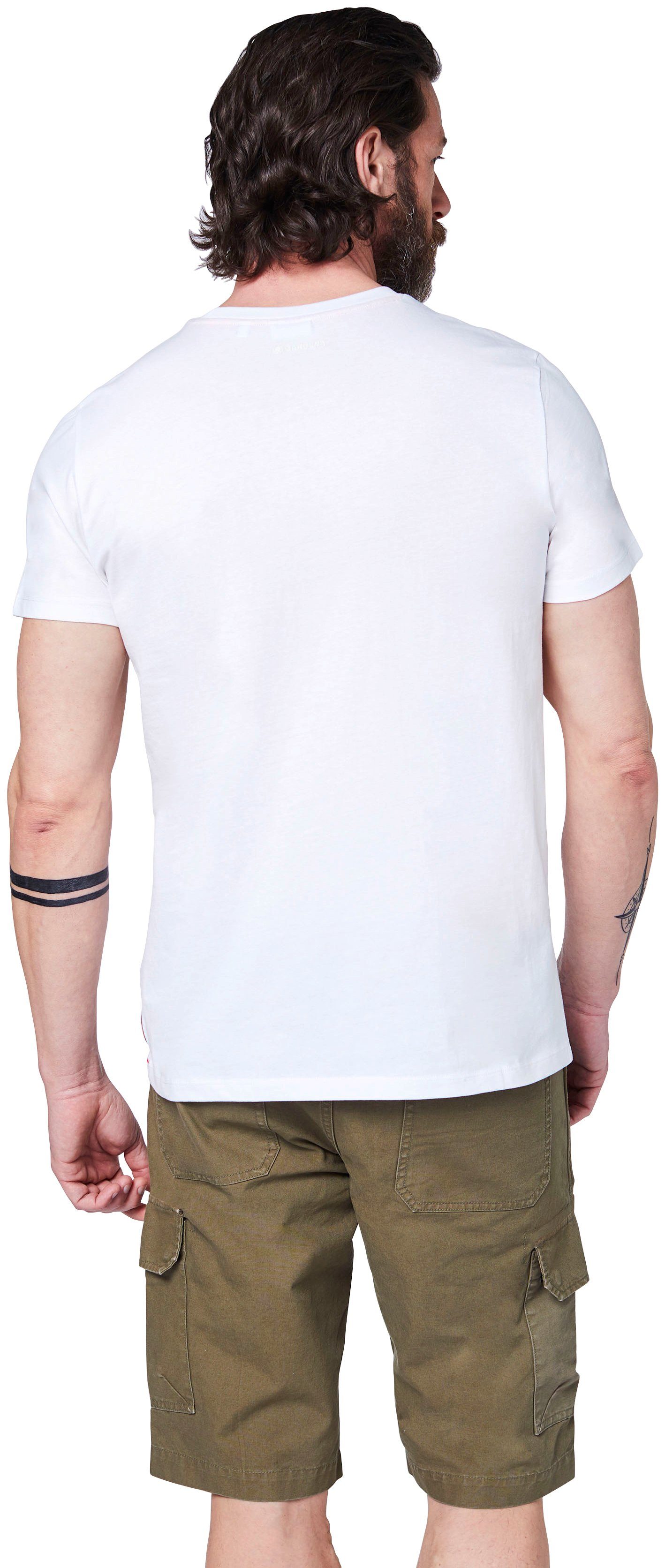 GARDENA T-Shirt Bright White Aufdruck mit