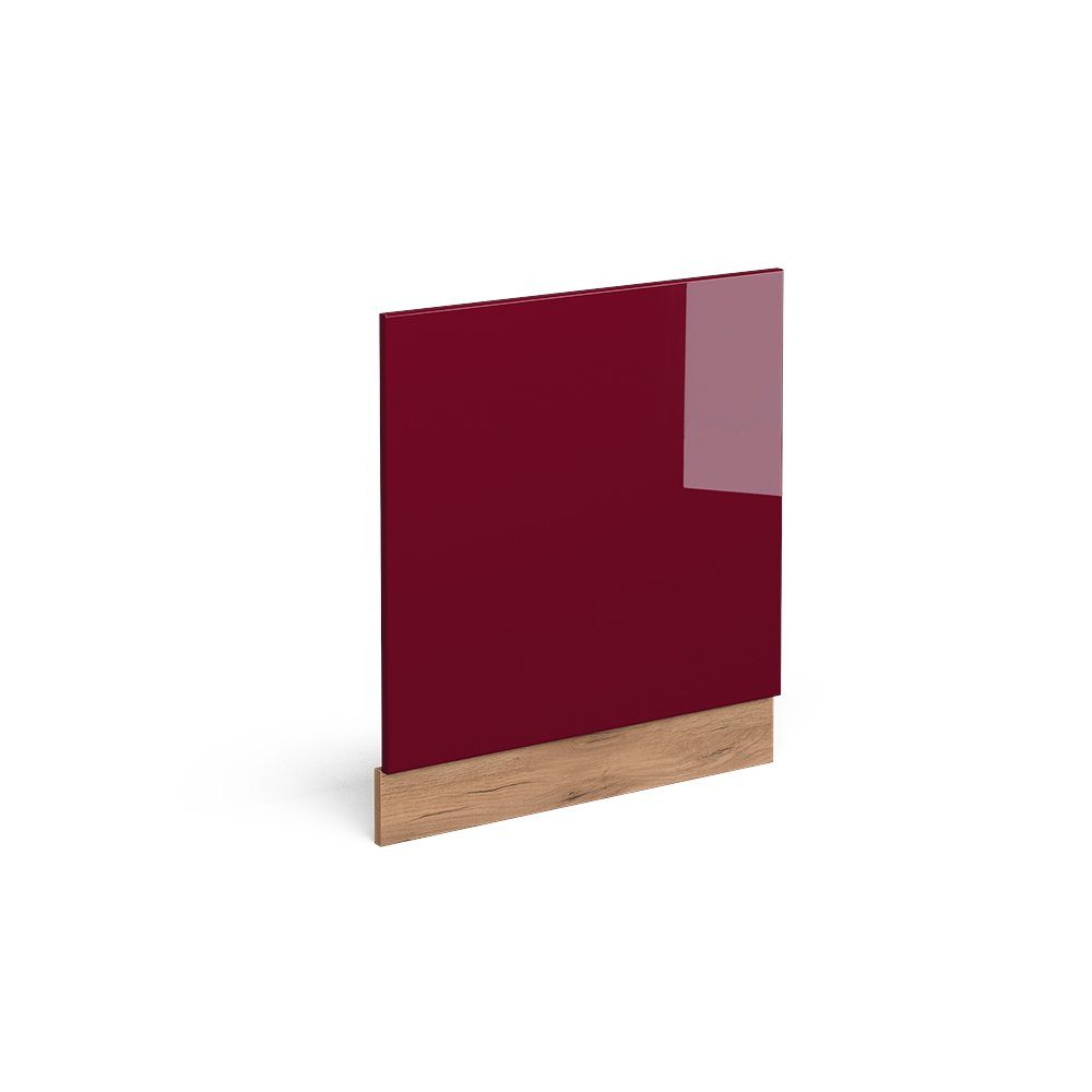 Vicco Frontblende R-Line, Rot/Goldkraft Eiche, 60 cm ohne Arbeitsplatte (1 St)