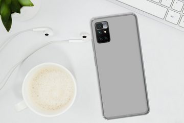 MuchoWow Handyhülle Grau - Unifarbener Druck, Phone Case, Handyhülle Xiaomi Redmi 10, Silikon, Schutzhülle