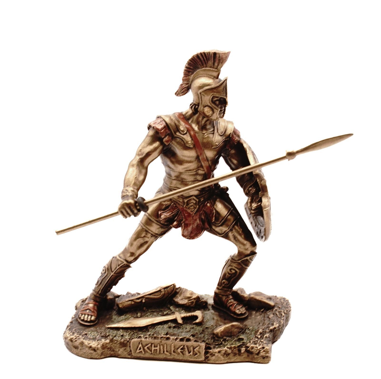 Vogler Dekofigur Griechischer Held Achilles Miniatur Handbemalte Veronese 10cm Figur