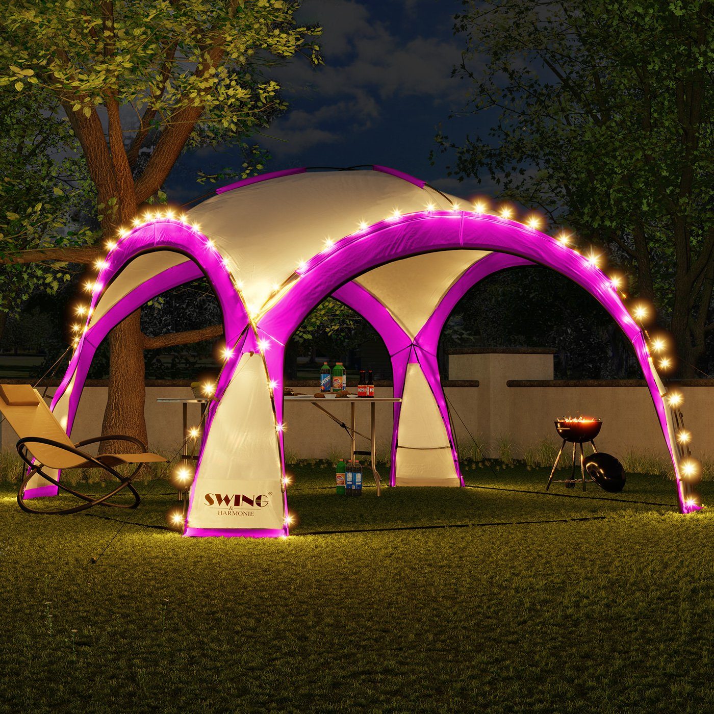 Swing&Harmonie Faltpavillon LED Event Pavillon 3,6 günstig online kaufen
