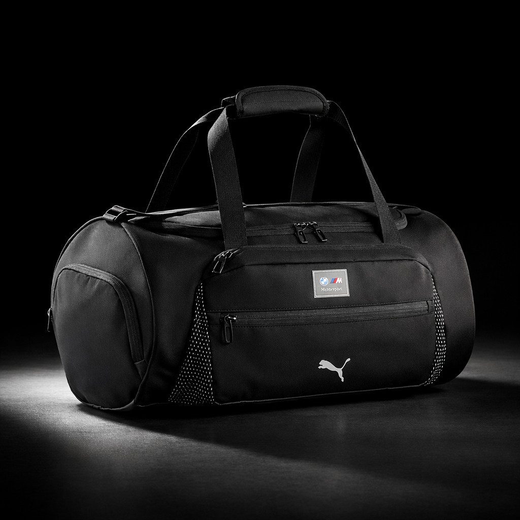 BMW Sporttasche BMW M Motorsport Duffle Bag Sporttasche 28L Schwarz mit Schuhfach (1-tlg)