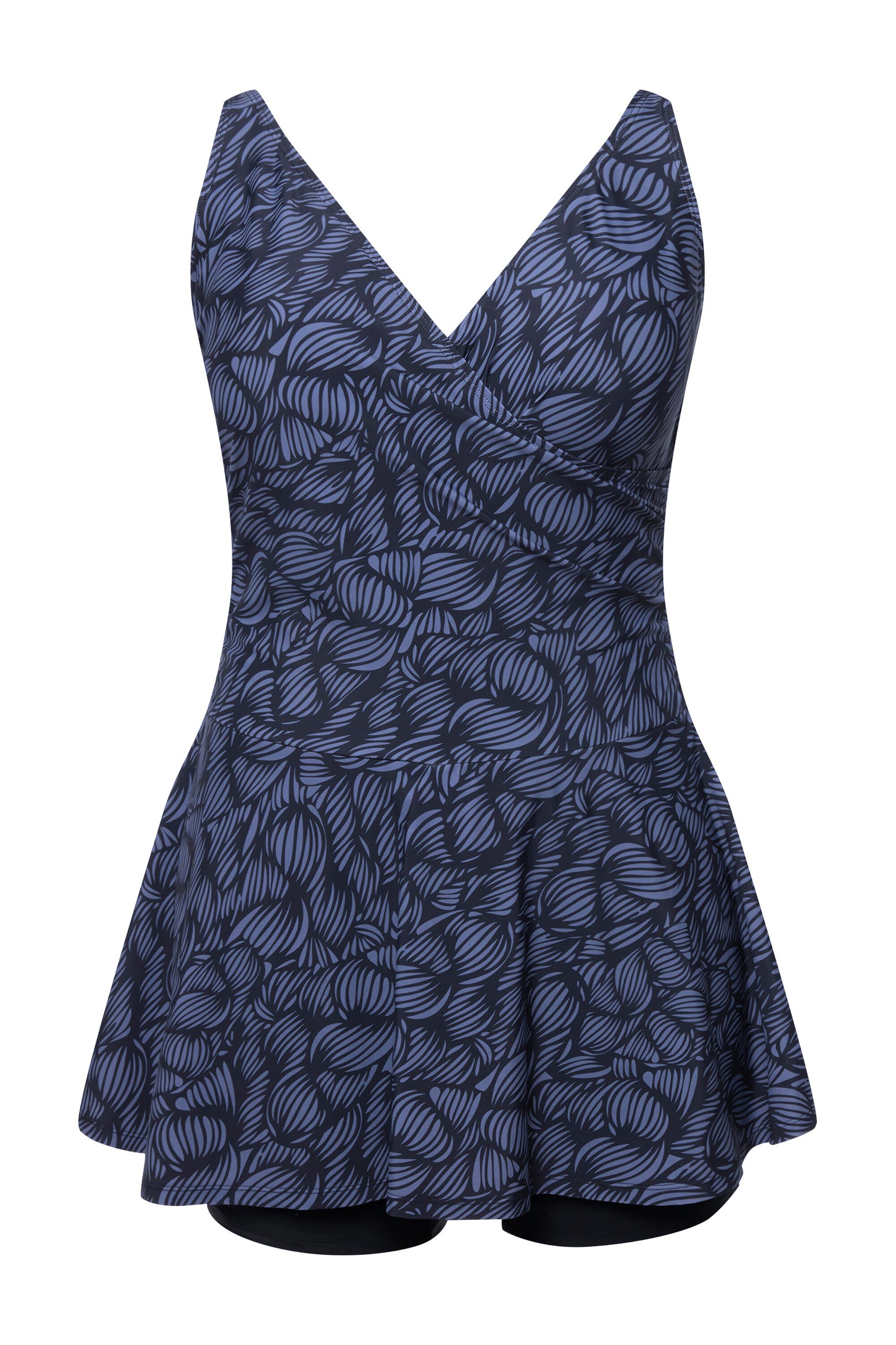 Ulla Popken Badekleid Badekleid Softschalen Rundhals recycelt