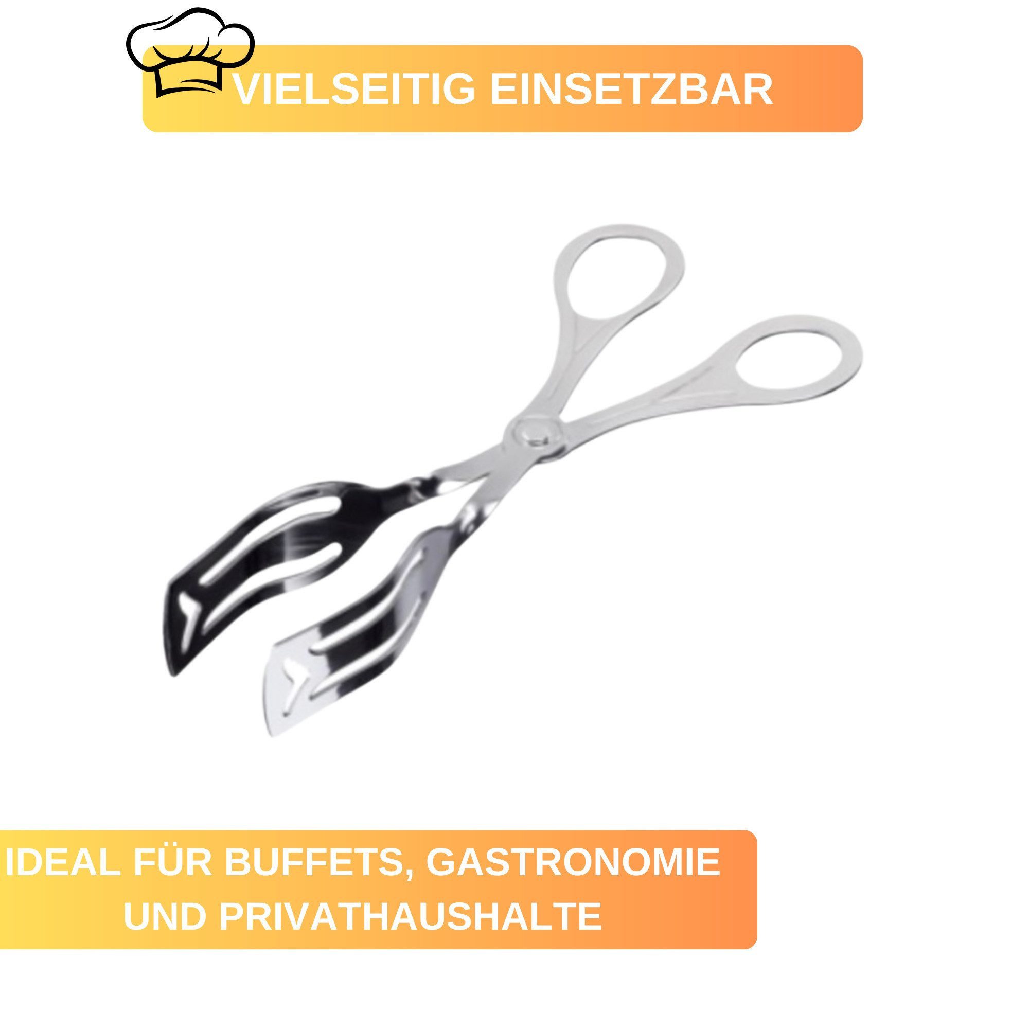 Thiru Servierzange - Gebäckzange - Küchenzange - 19,8 cm lang - perfekt für Buffets