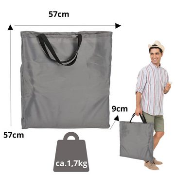 JEMIDI Campingliege Strandmatte faltbar mit Rückenlehne, 47x145cm, grün, tragbar (1-St)