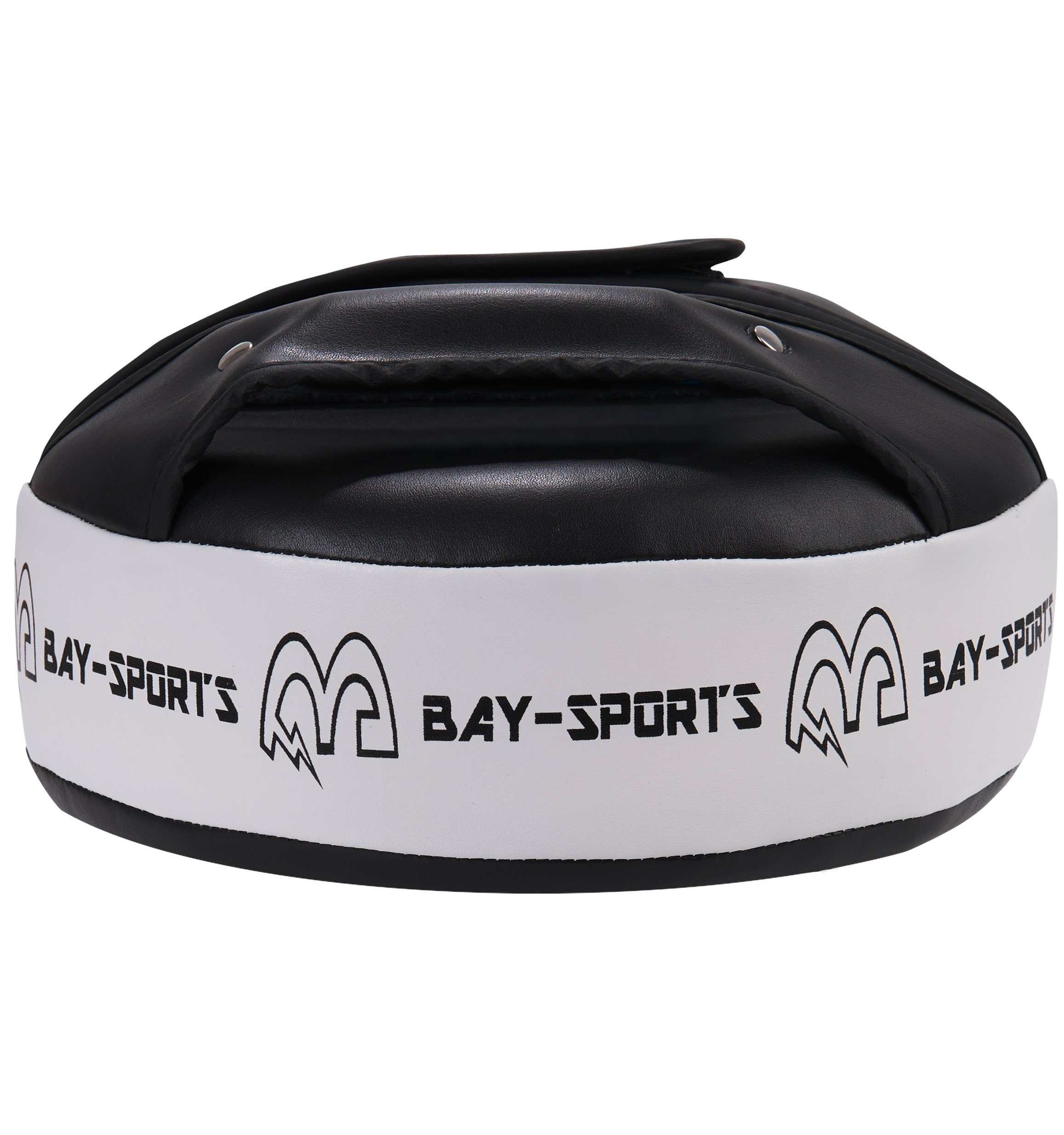 BAY-Sports Boxsack BMB Pratze Rund Tellerpratzen Schlagpolster Schlagkissen Kickboxen (1 Stück, Weich), Selbstverteidigung Thaiboxen Kampfsport Muay Thai Kinder Erwachsene