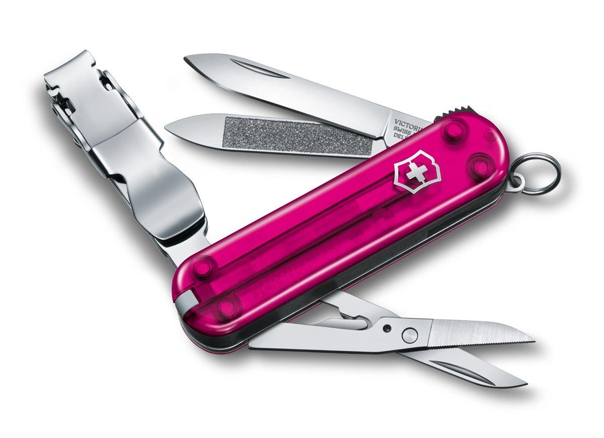 transparent Taschenmesser Clip Nail Victorinox pink 580, 65 mm,