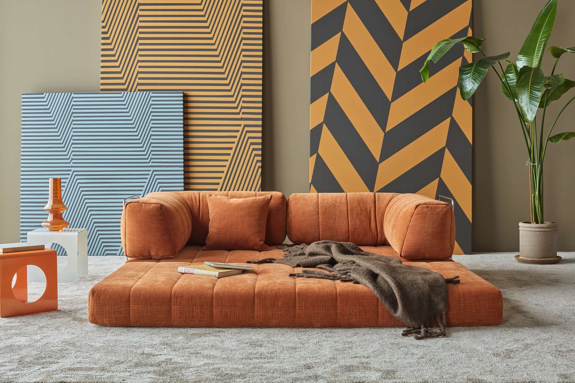 INNOVATION LIVING ™ Schlafsofa Cozypad C02 - Modulsofa mit Daybed-Funktion – umklappbar, Mehr Komfort, mehr Platz zum Entspannen und flexibel anpassbar