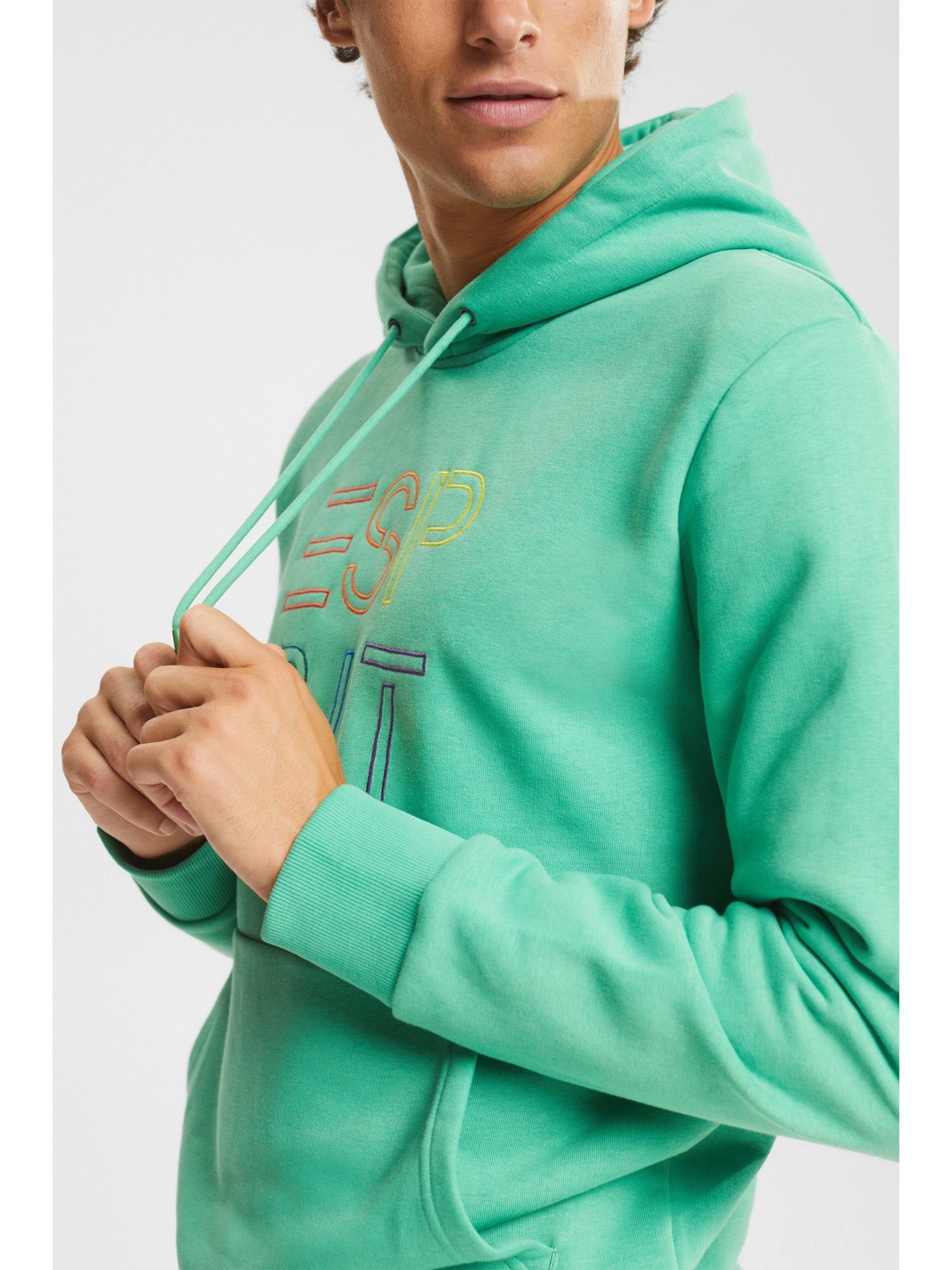(1-tlg) Sweatshirt GREEN Esprit Hoodie mit Logo-Stickerei Recycelt:
