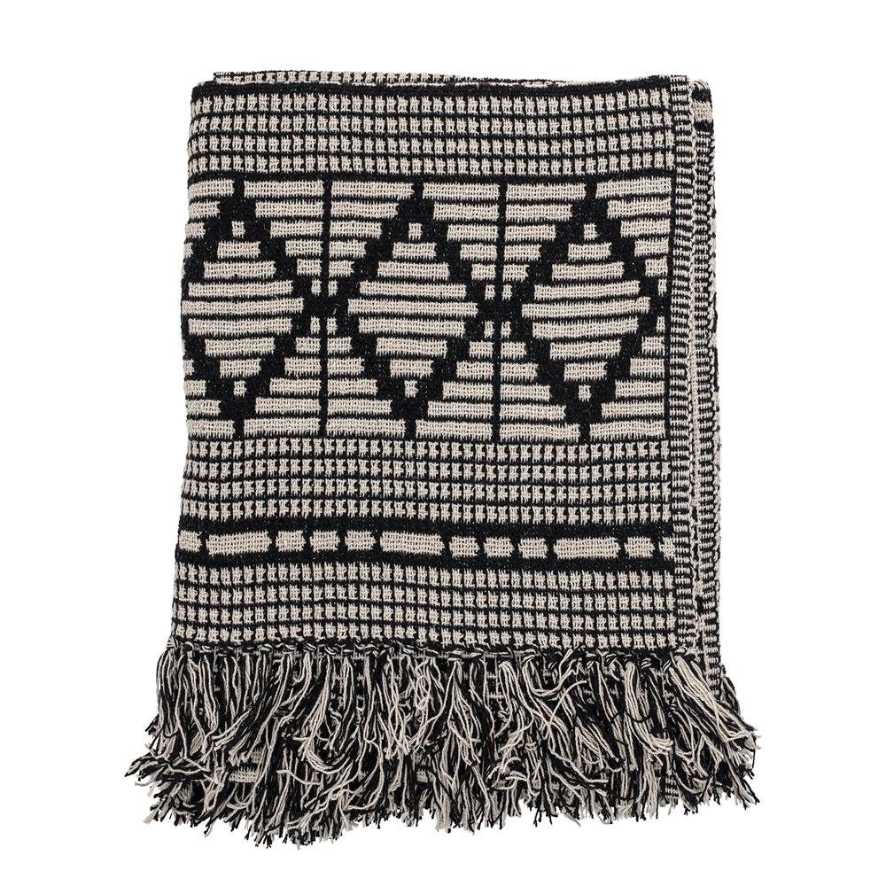 Wohndecke Decke Schwarz 160x130cm, Bloomingville, Decke günstig online kaufen