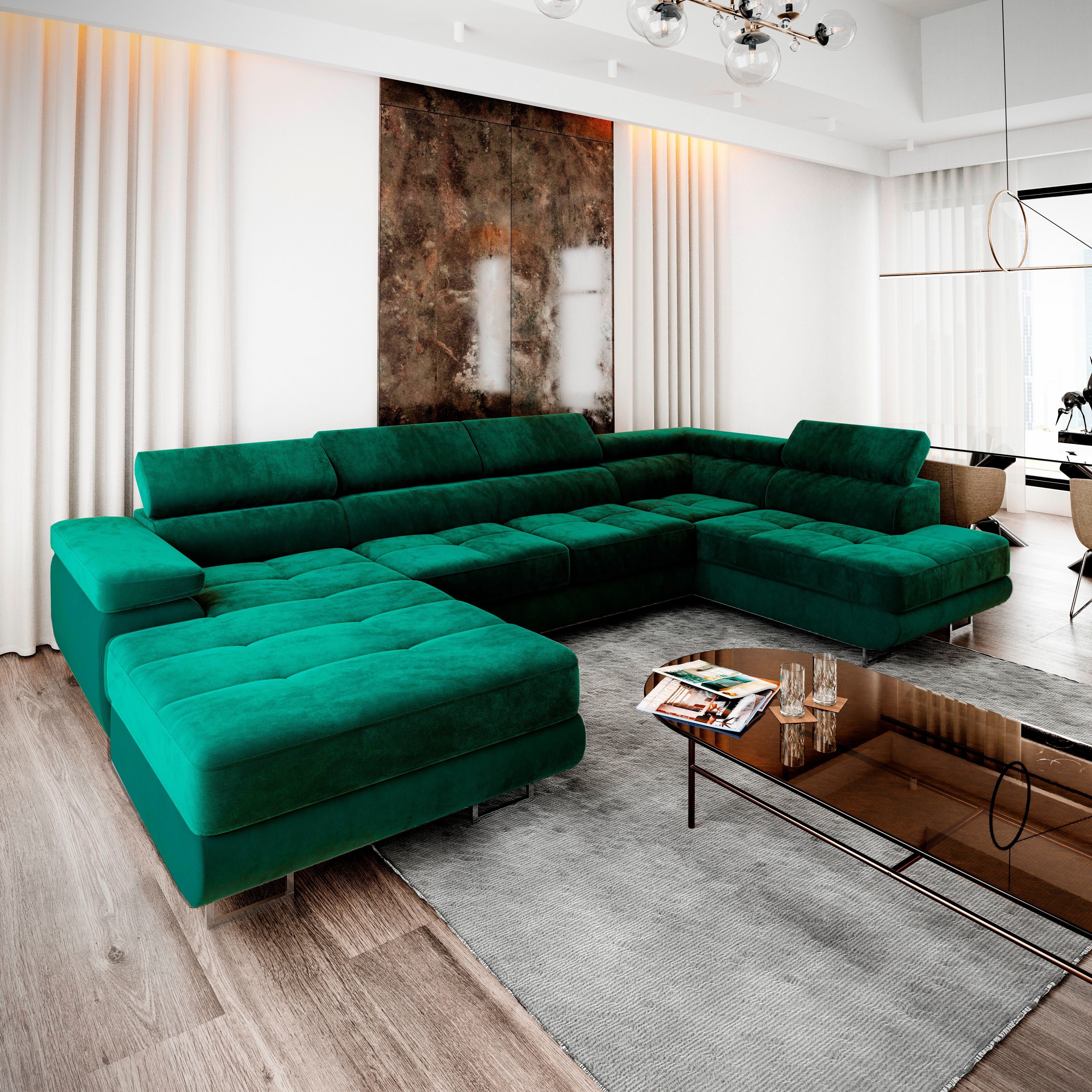 Masseno Ecksofa CASONE mit Schlaffunktion U-Form, günstig online kaufen