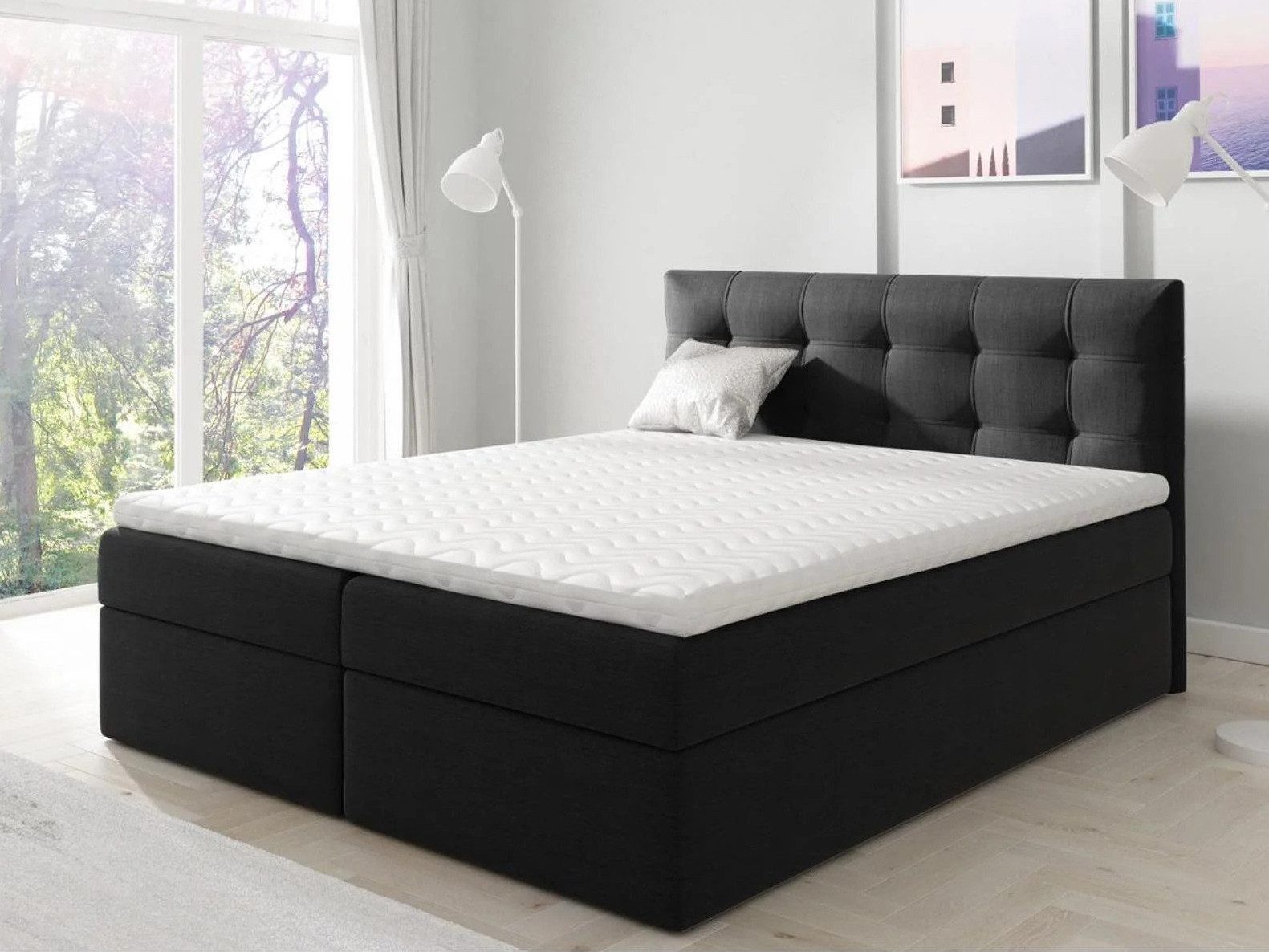Beautysofa Boxspringbett Kontinentales mit Bettkasten TOPIQ günstig online kaufen