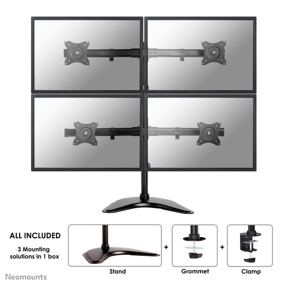 Neomounts by Newstar Monitor-Halterung Neomounts NM-D335D4BLACK Monitor-Tischhalterung 4 Display(s) 25,4 cm