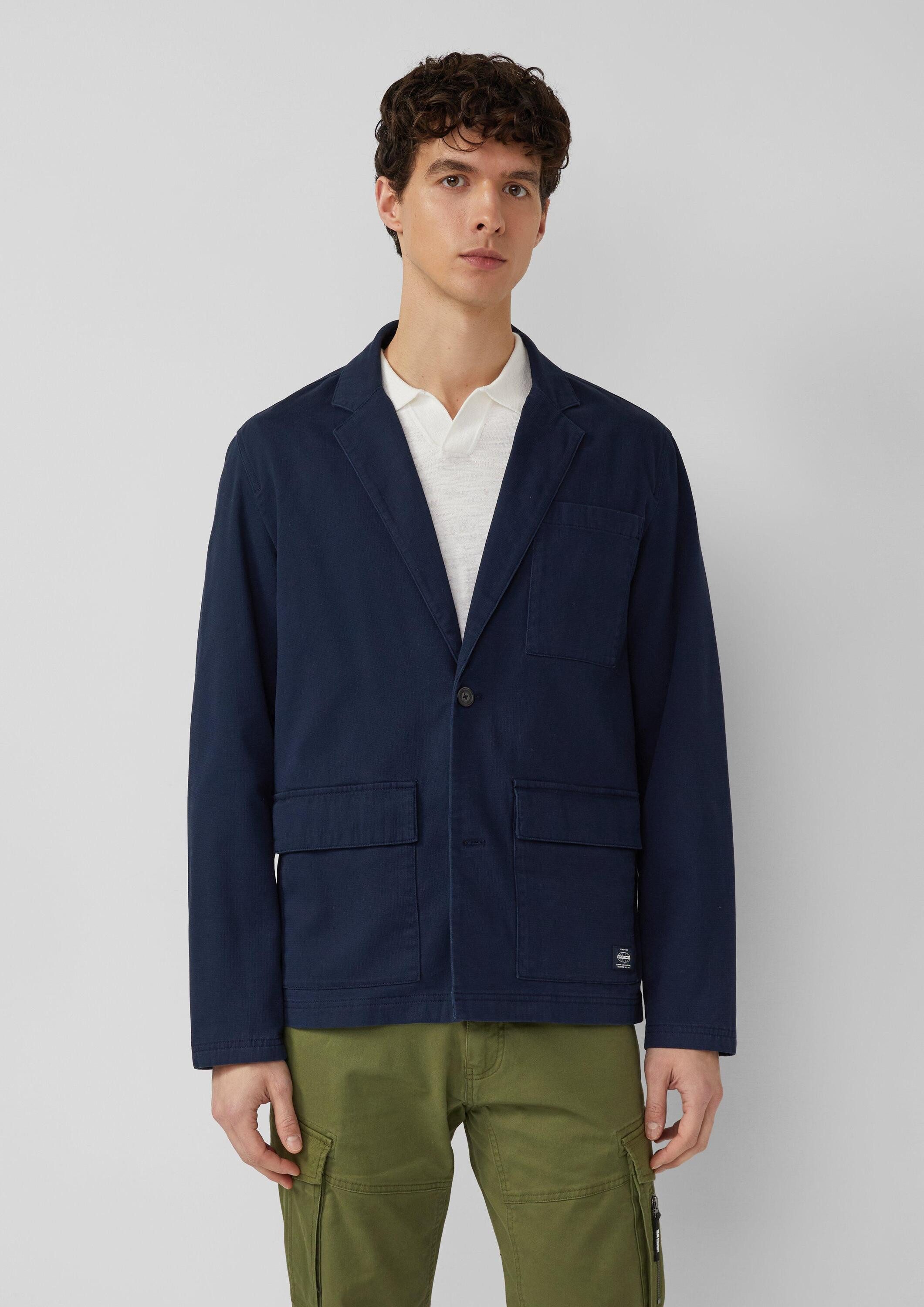s.Oliver Sakko Outdoor-Jacke Casual Sakko mit Waschung und aufgesetzten Taschen