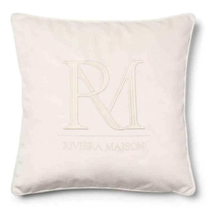 Kissenhülle Подушкиhülle RM Monogram Velvet Pillow Cover (50x50cm), Rivièra Maison