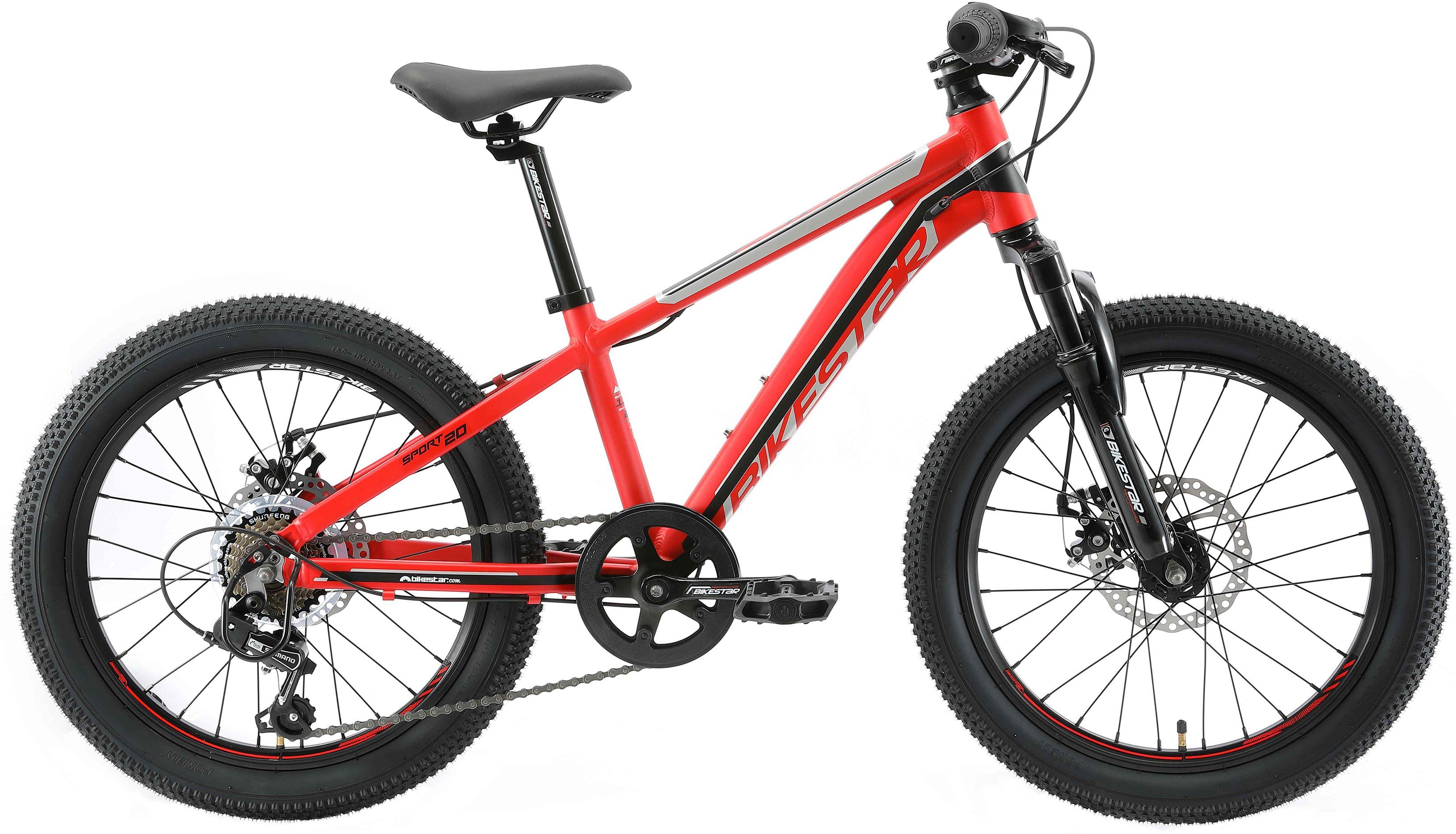 Bikestar Jugendfahrrad, 7 Gang Shimano RD-TY21 Schaltwerk, Kettenschaltung