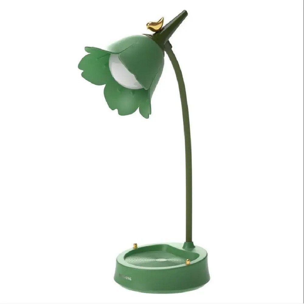feinlux Schreibtischlampe LED Schreibtischlampe Blumen-Schreibtischlampe, LED fest integriert, Warm/Natural/White, LED-Schreibtischlampe mit 3 Farbtemperaturen, 3000-6000K