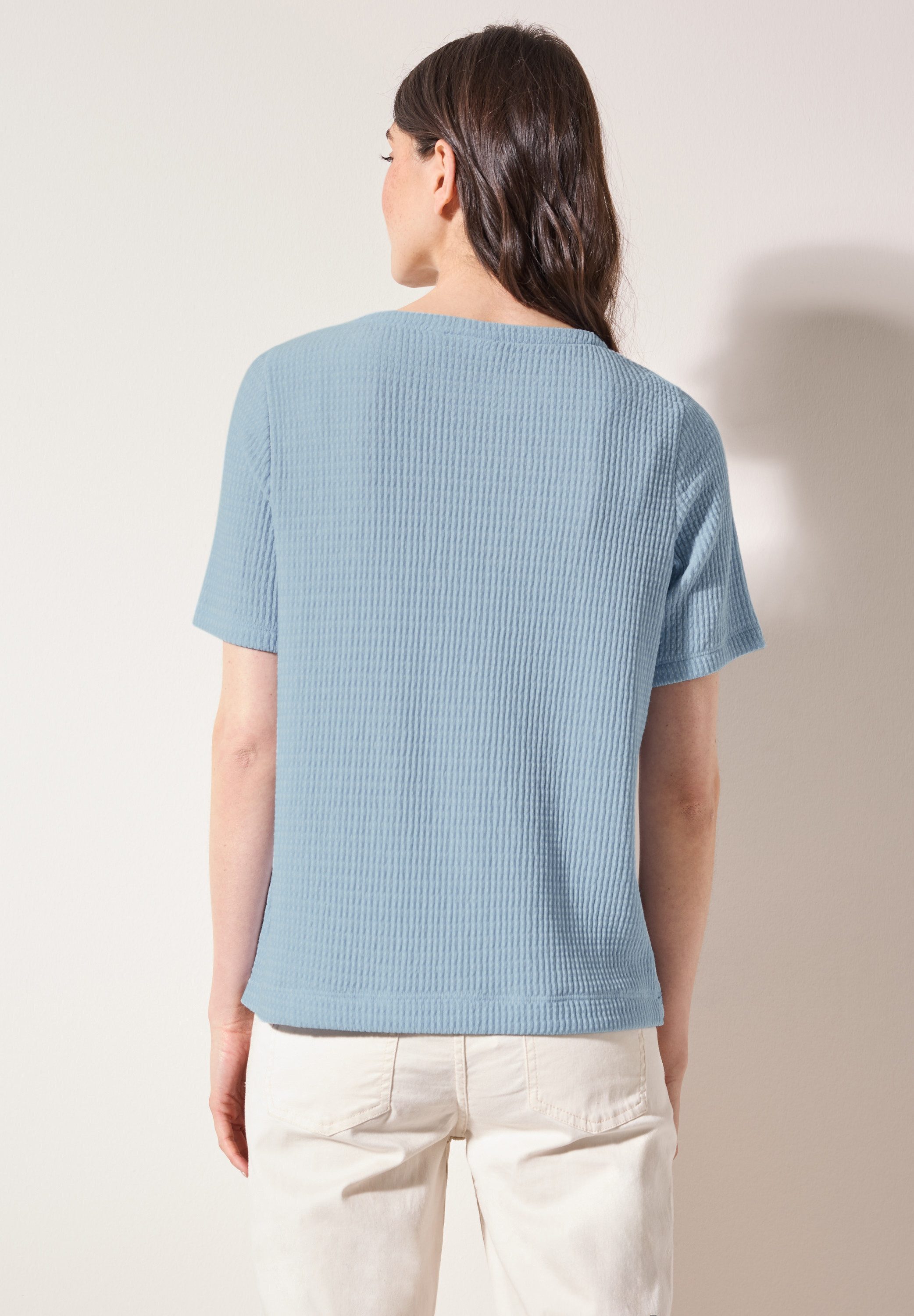 Cecil T-Shirt, aus softem Materialmix günstig online kaufen