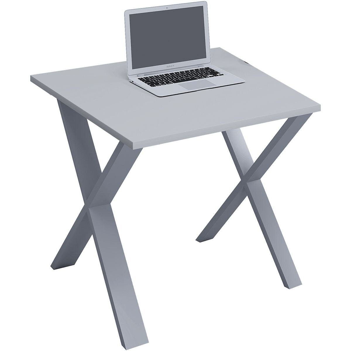 VCM Schreibtisch Lona, rechteckig, Tiefe 50 cm, X-Fuß silber