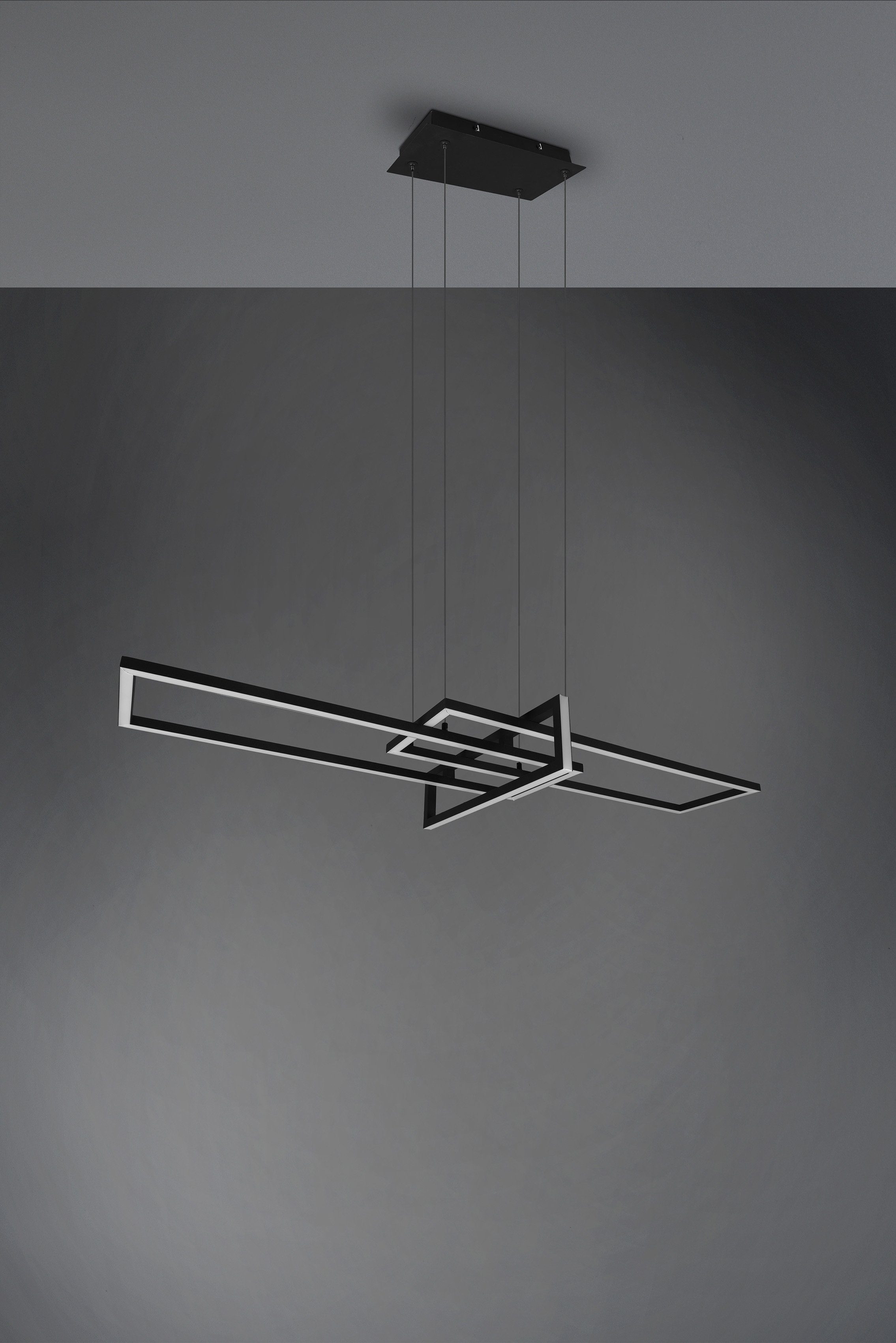 TRIO Leuchten LED Pendelleuchte ALICA, mehrere Helligkeitsstufen, LED fest integriert, Warmweiß, mit Switch Dimmer, über Wandschalter dimmbar, Abhängung 150 cm