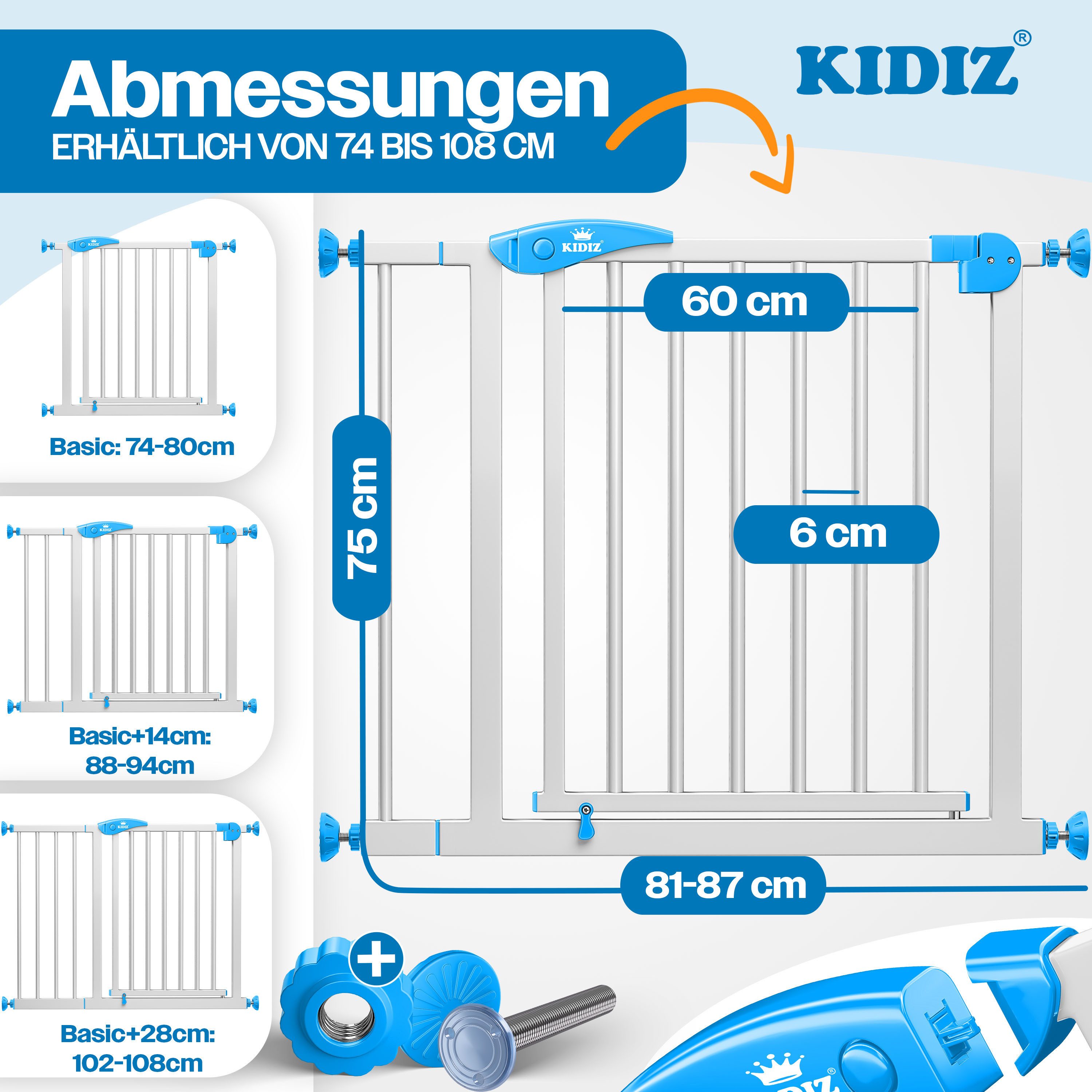 KIDIZ Türschutzgitter, Türschutzgitter Absperrgitter Treppengitter Kindergi günstig online kaufen