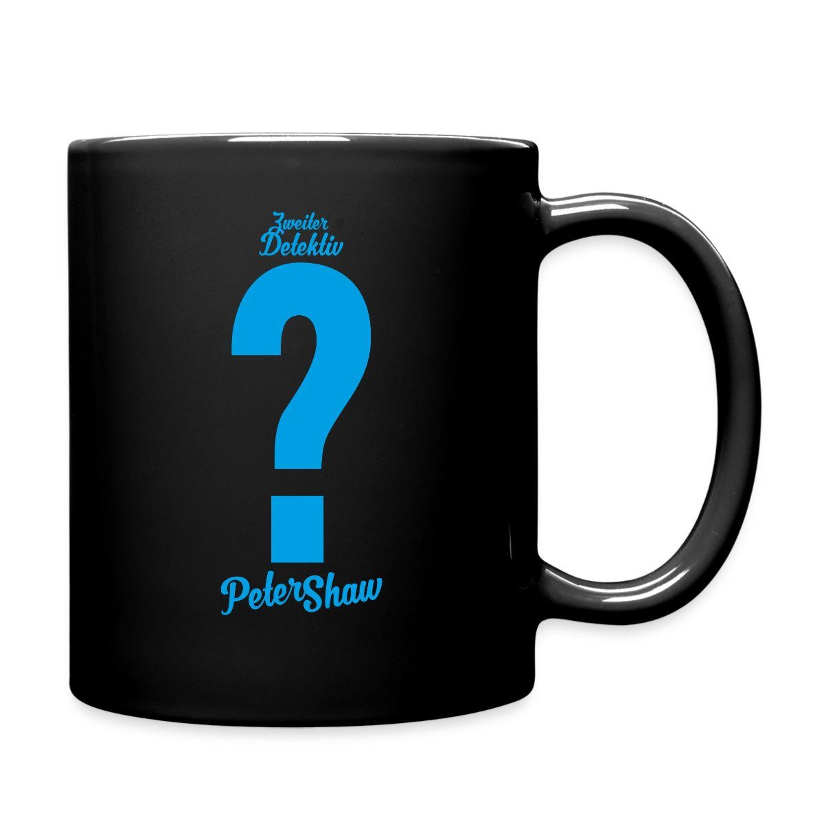 Spreadshirt Tasse Die Drei Fragezeichen Peter Shaw Kostüm Karneval Tasse Einfarbig, Keramik