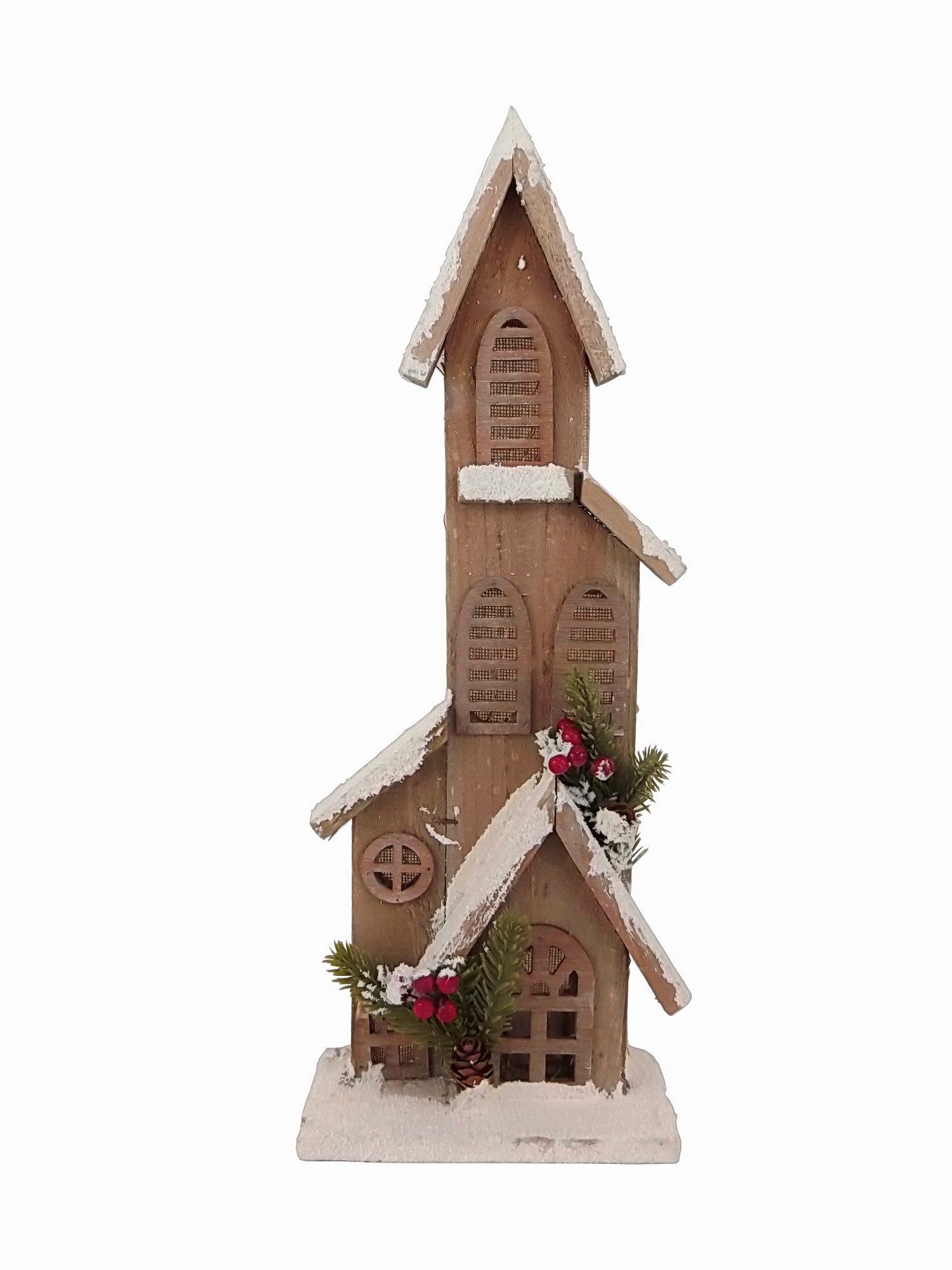 Kaufhaus le petit Dekofigur Deko Kirche Holz LED Winter Weihnachts Dorf Hau günstig online kaufen