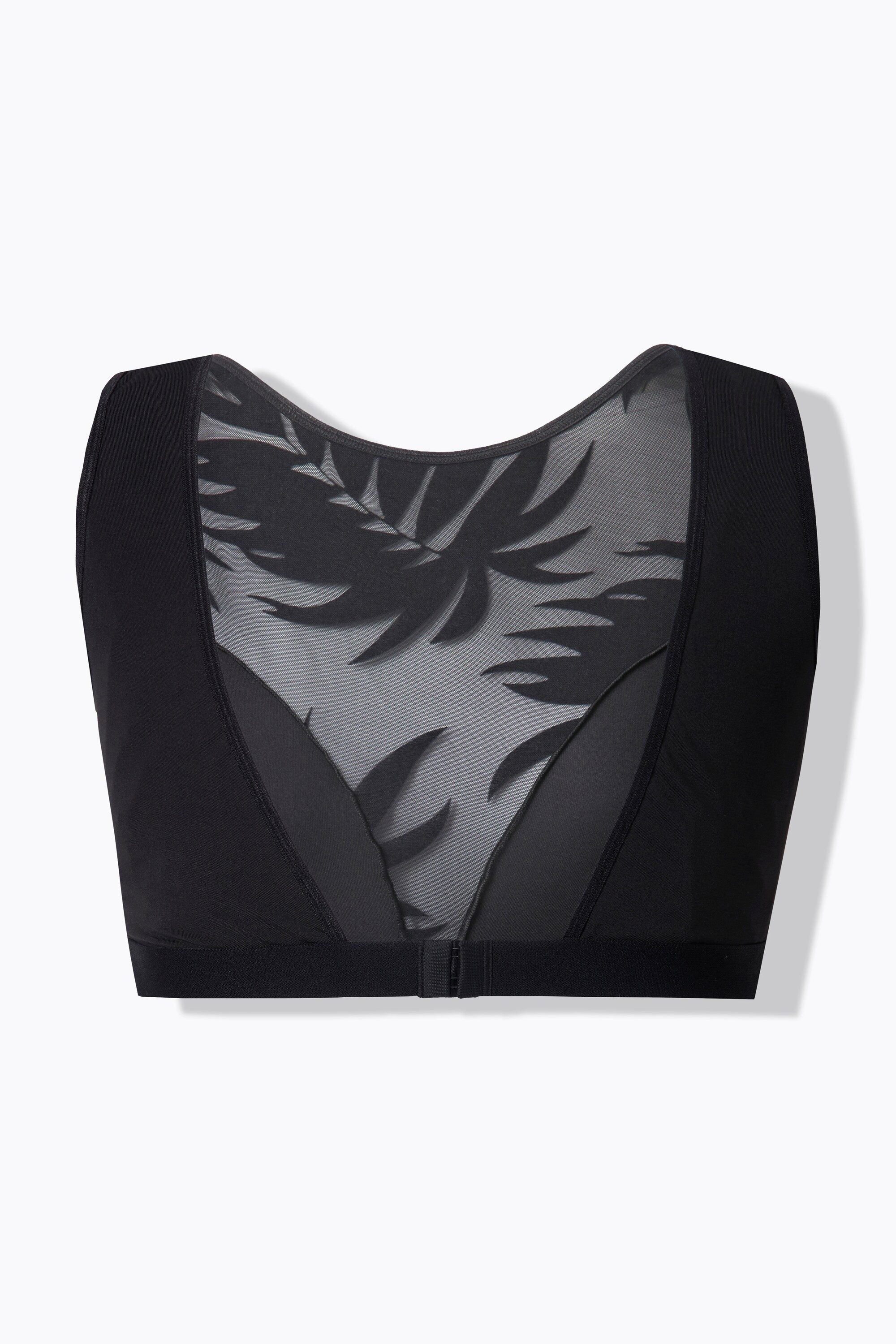 Ulla Popken Soft-BH Bustier Wild Leaves Samtdruck ohne Bügel