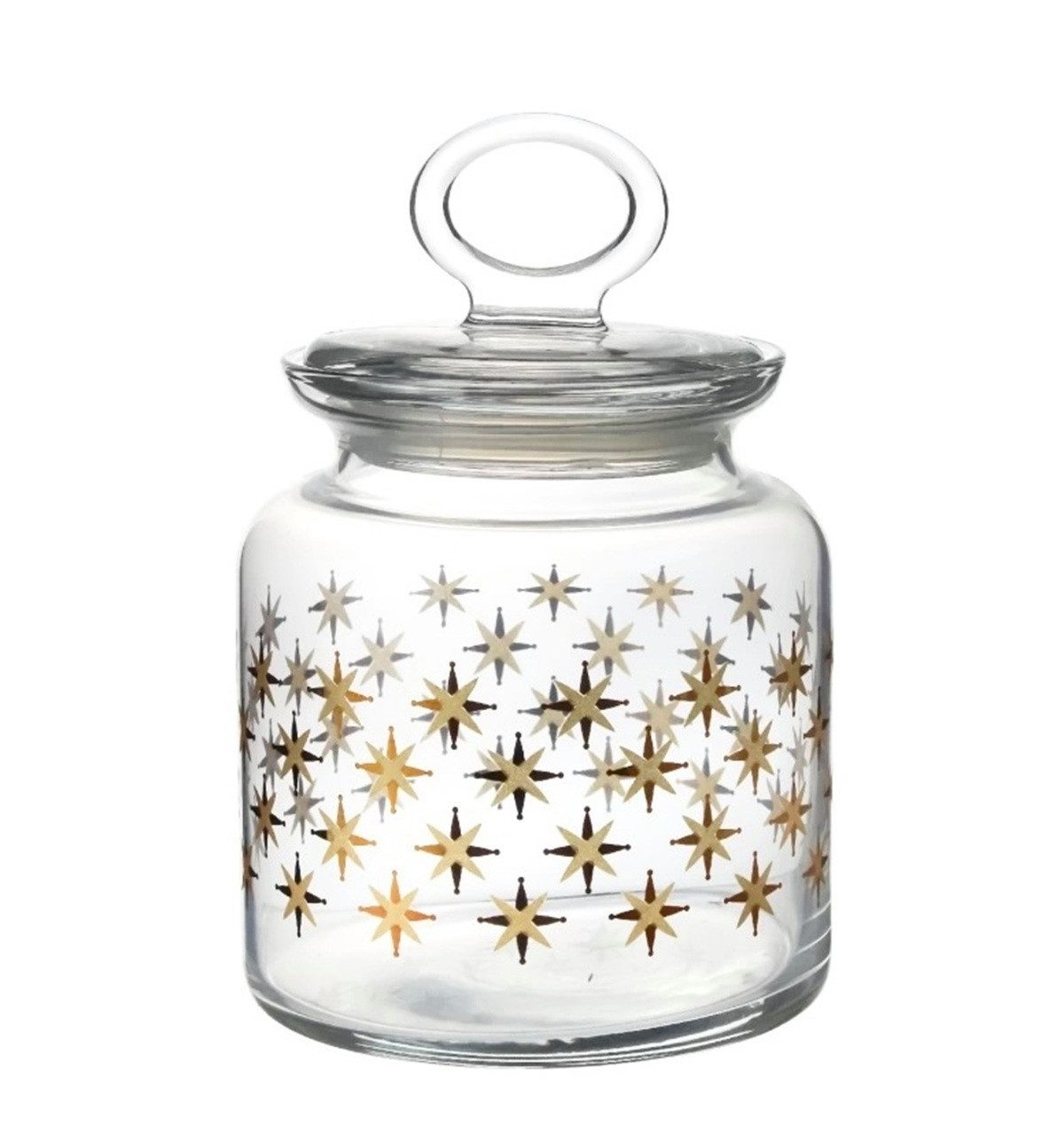 Vorratsglas Stardust mit Deckel & Sternmotiv - 1,085 L