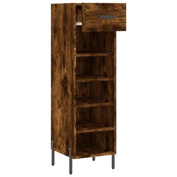 vidaXL Kleiderschrank Schuhschrank Räuchereiche 30x35x105 cm Holzwerkstoff (1-St)